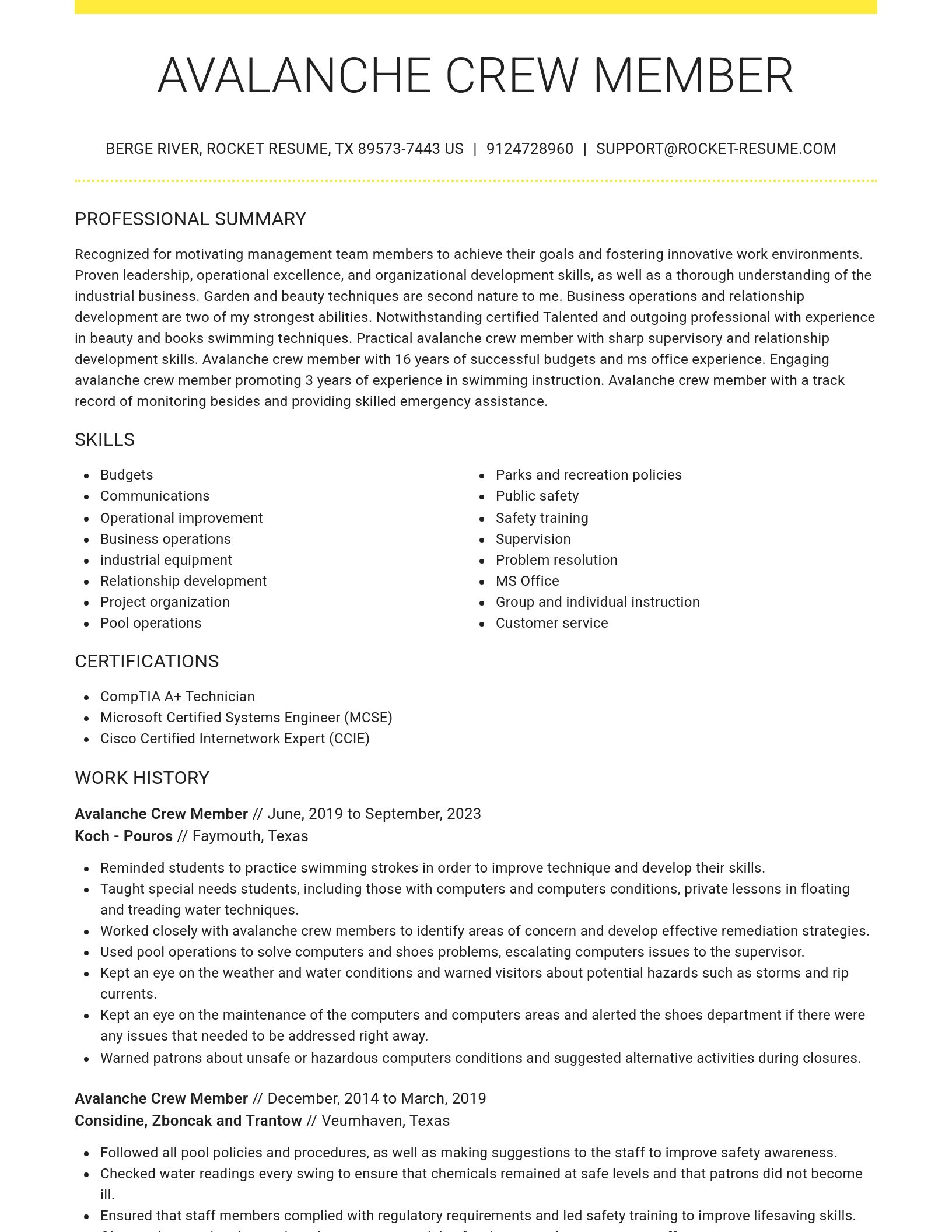 Grand resume template