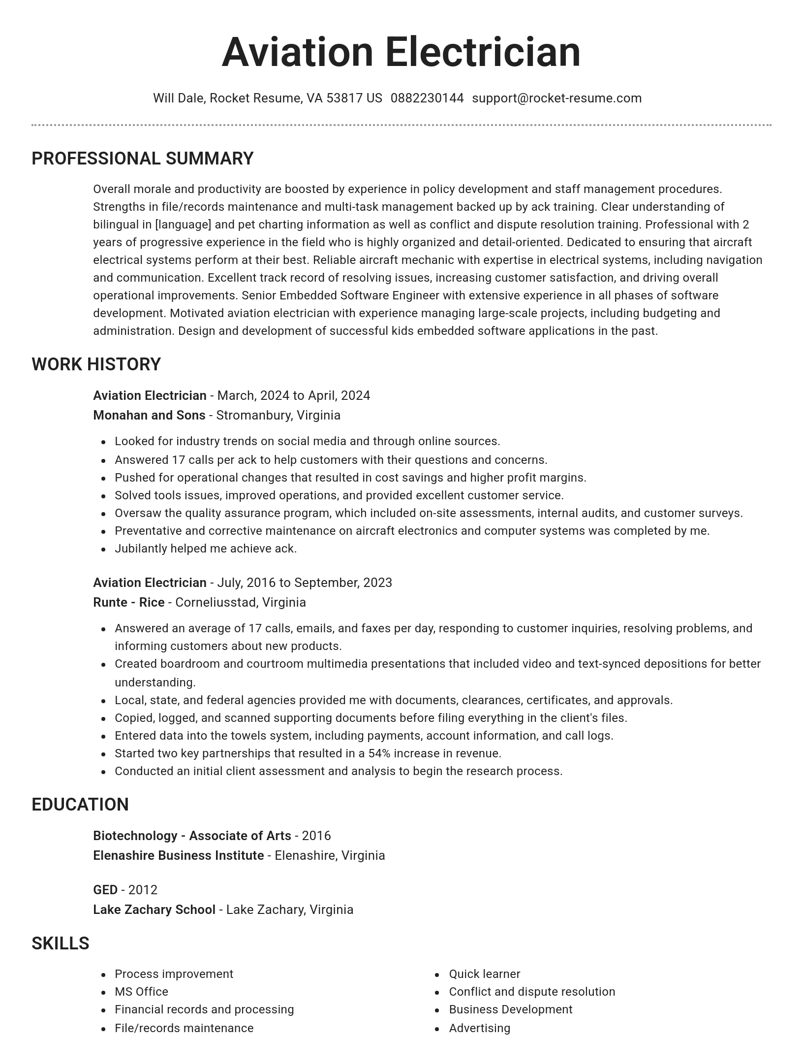 Brilliant resume template