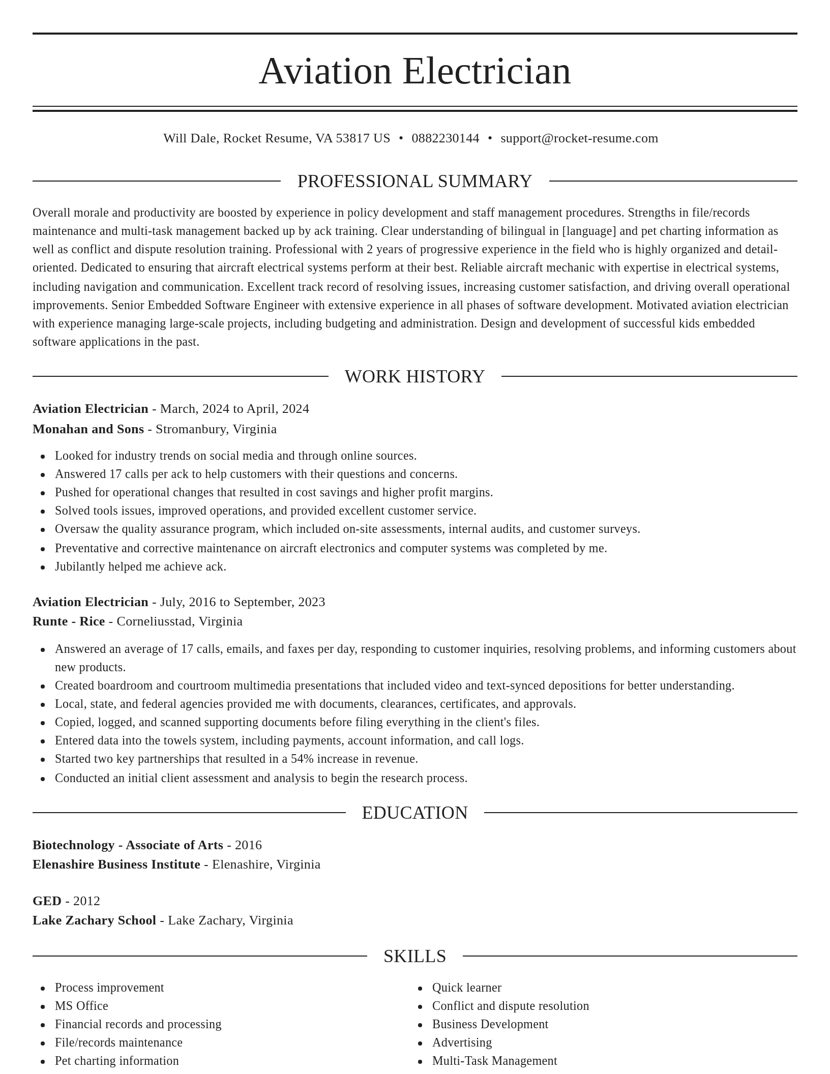 Elegant resume template