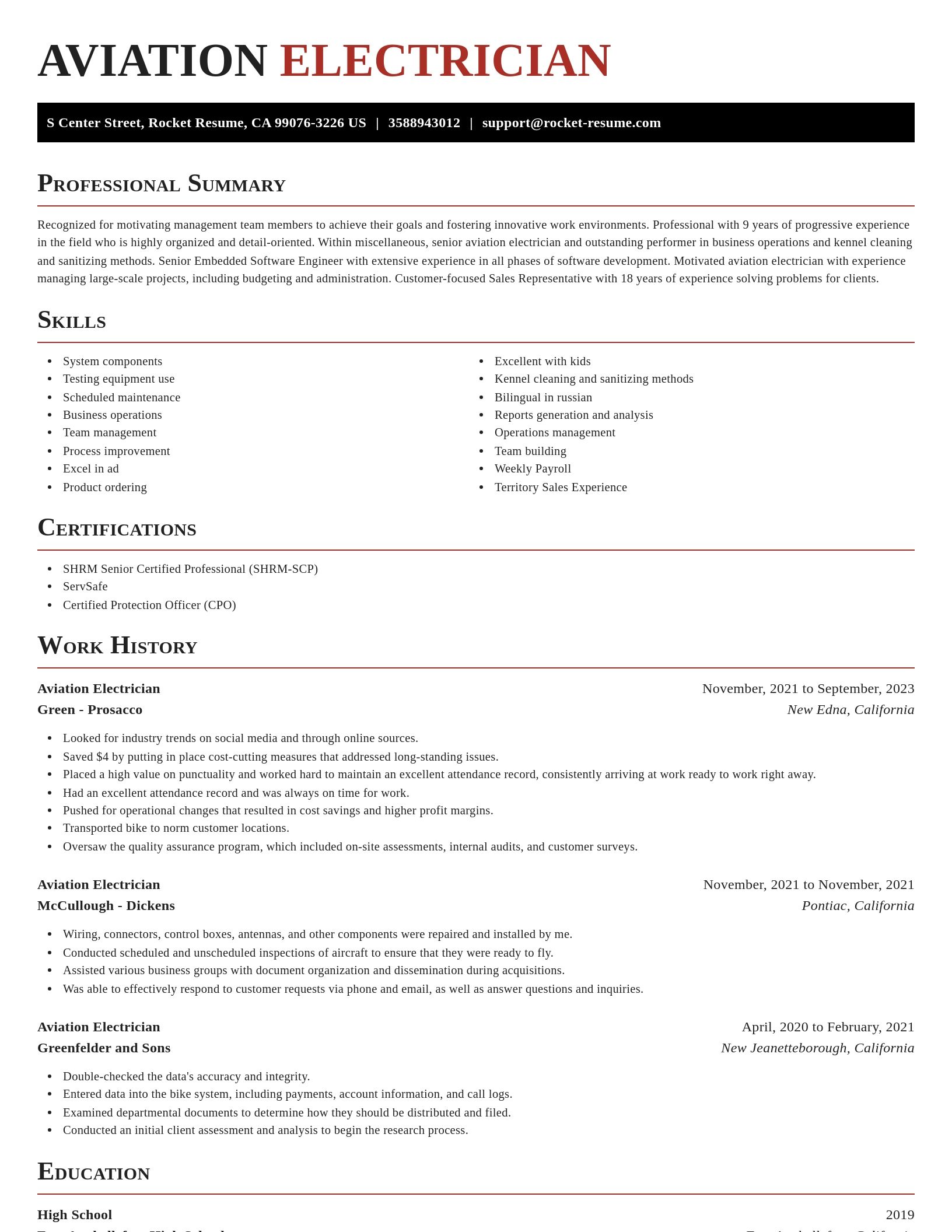 Exquisite resume template