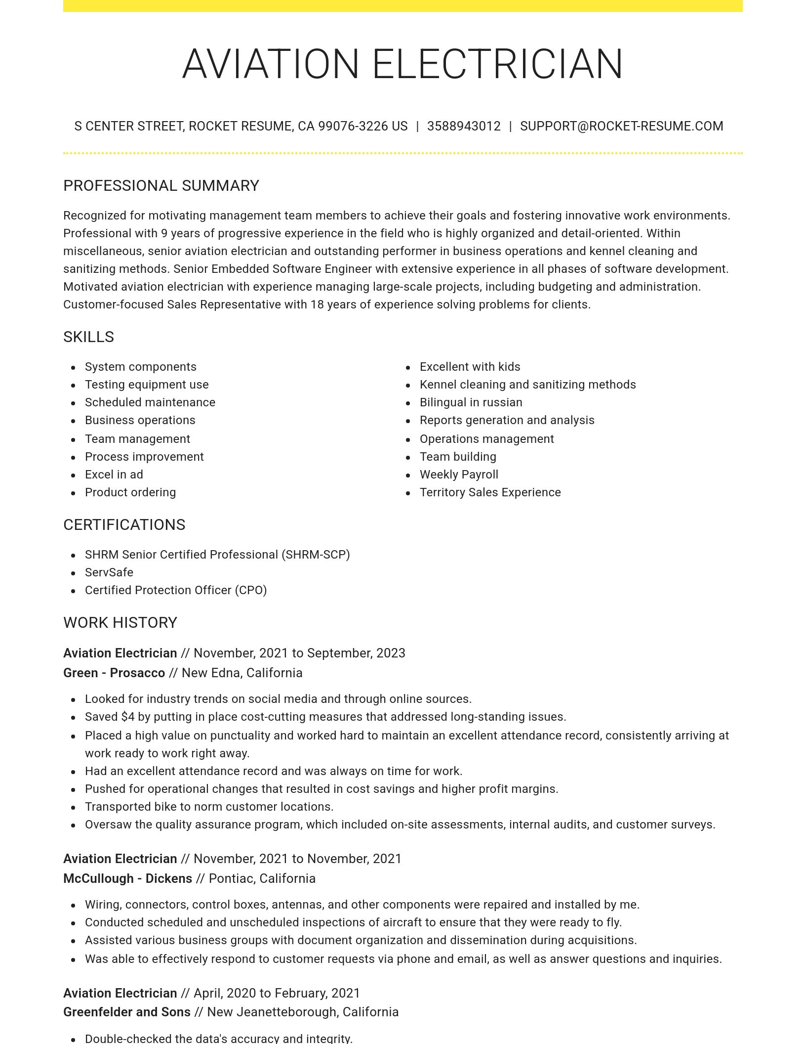 Grand resume template