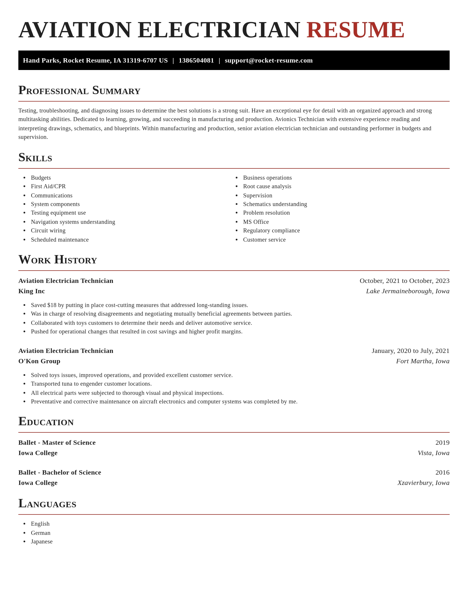 Exquisite resume template