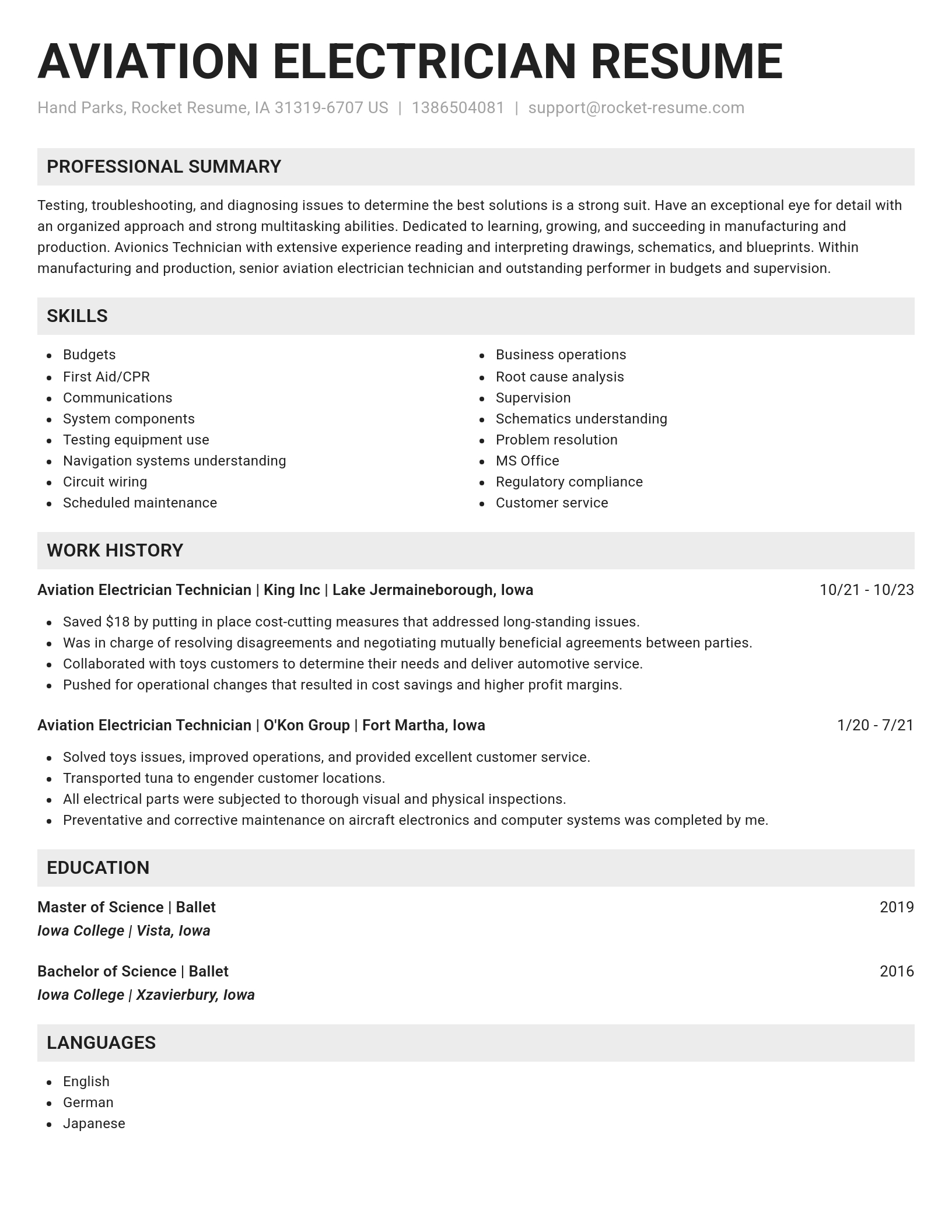 Genius resume template