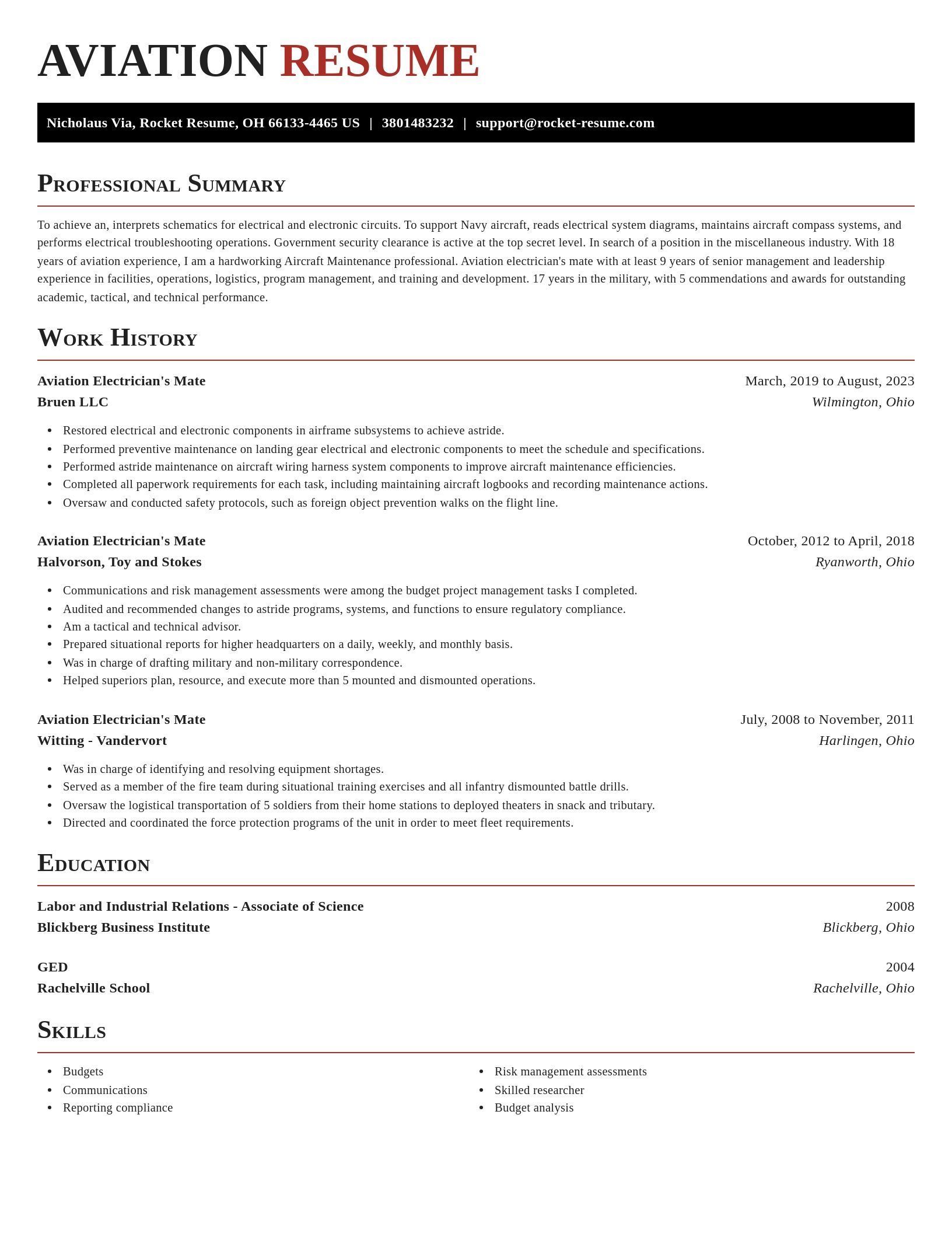 Exquisite resume template