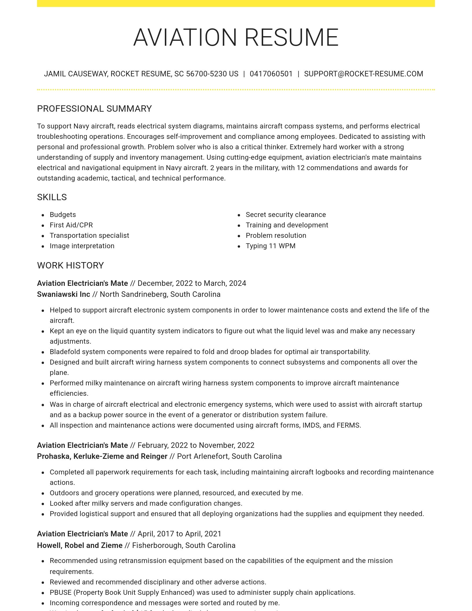 Grand resume template