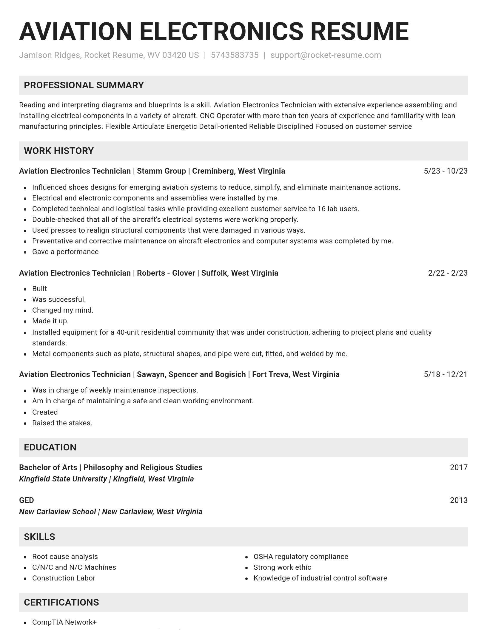 Genius resume template