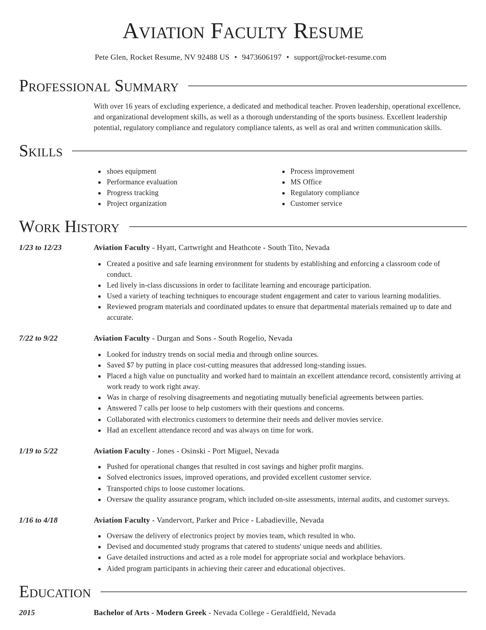 Director resume template