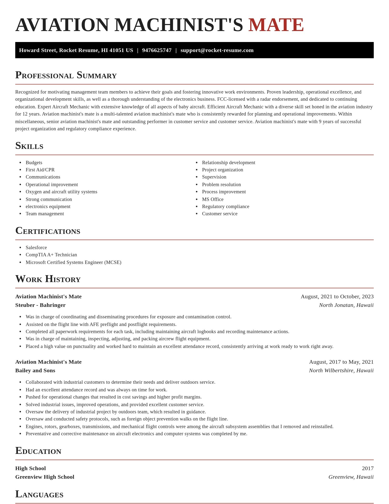 Exquisite resume template