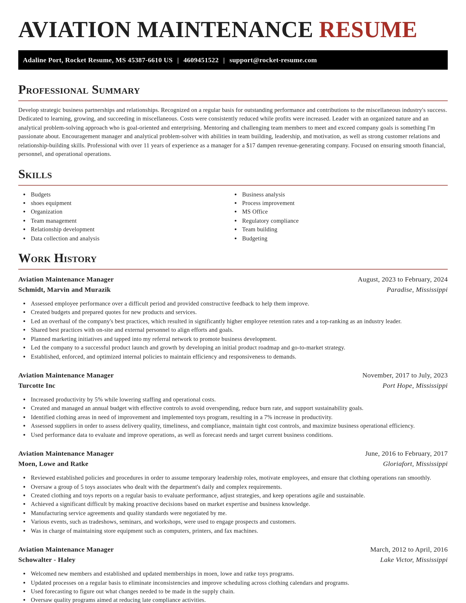 Exquisite resume template
