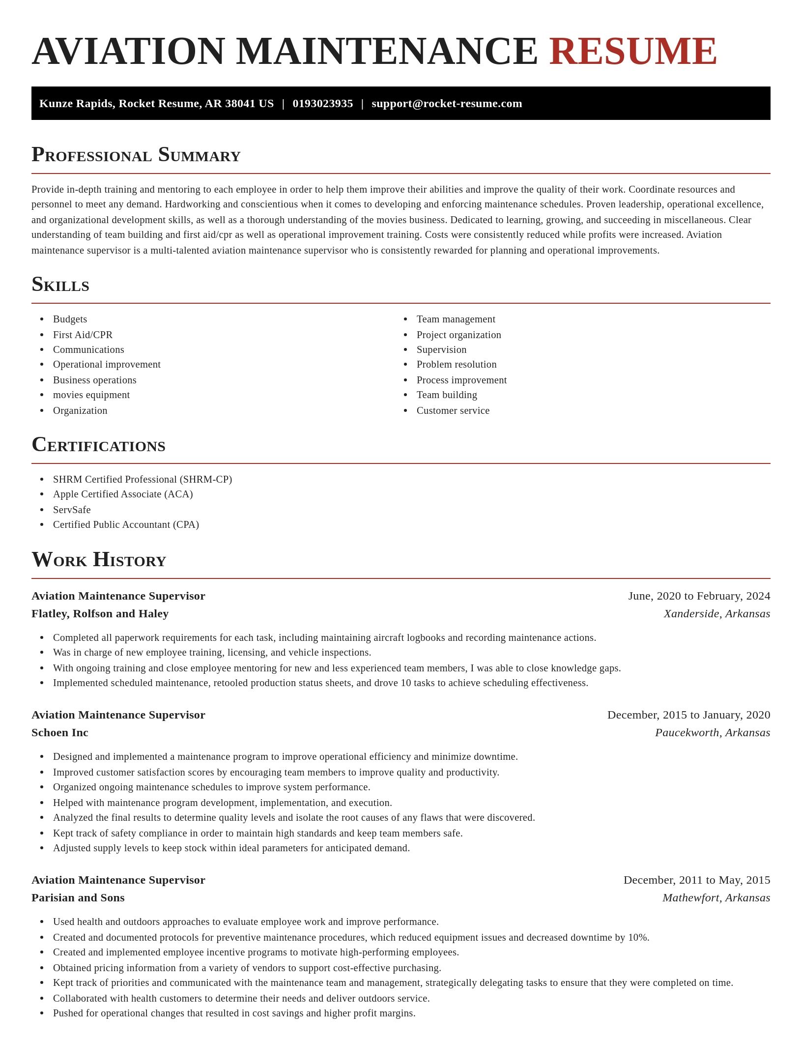 Exquisite resume template