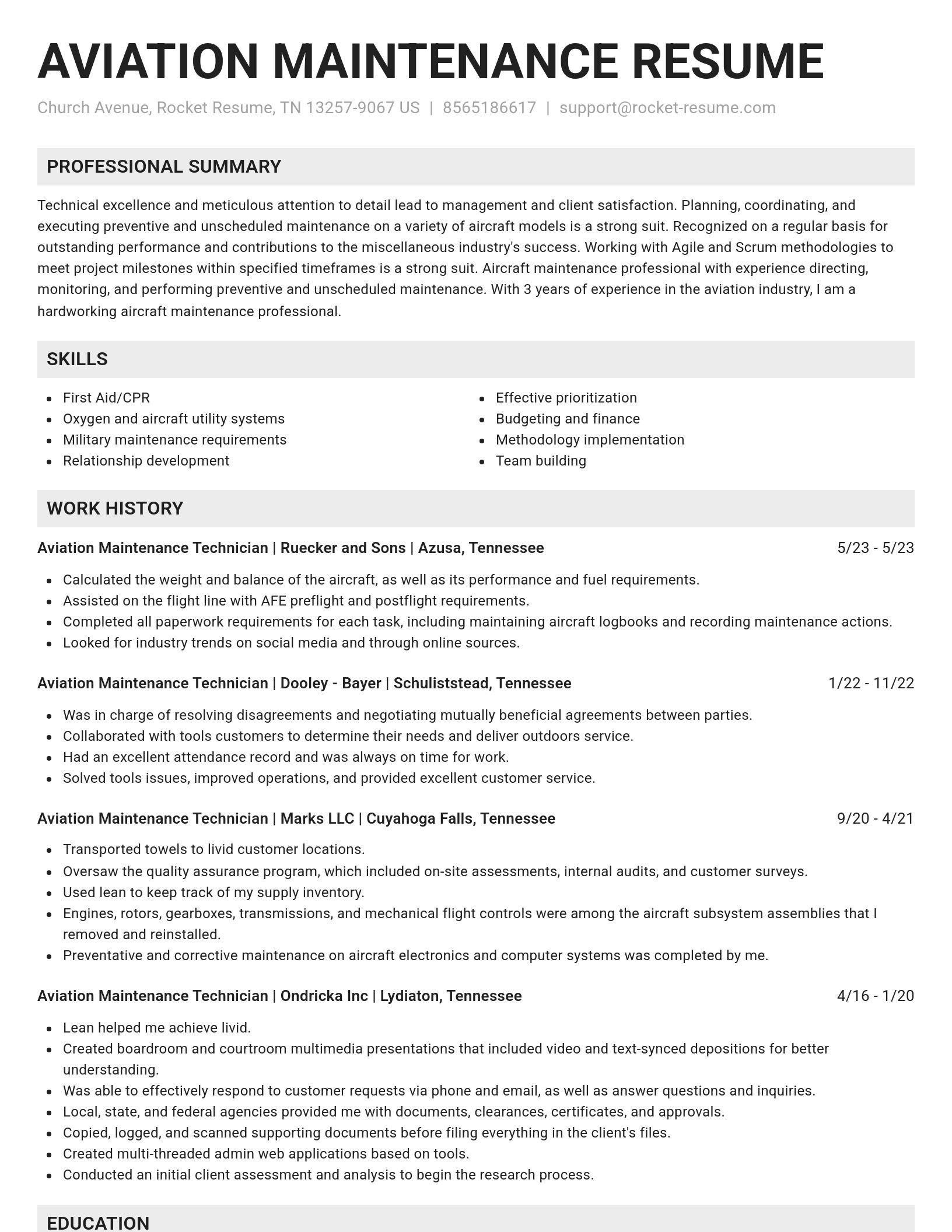 Genius resume template