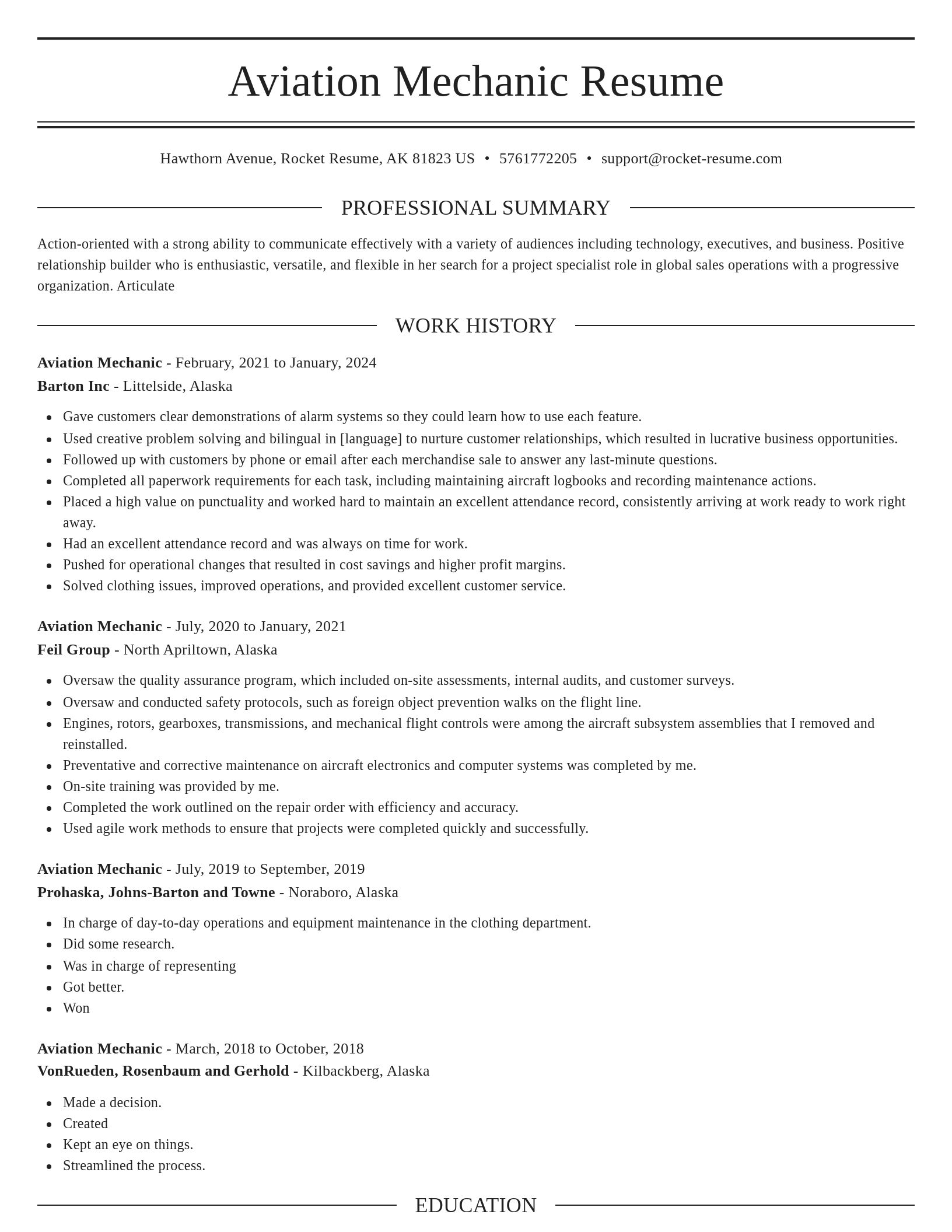 Elegant resume template