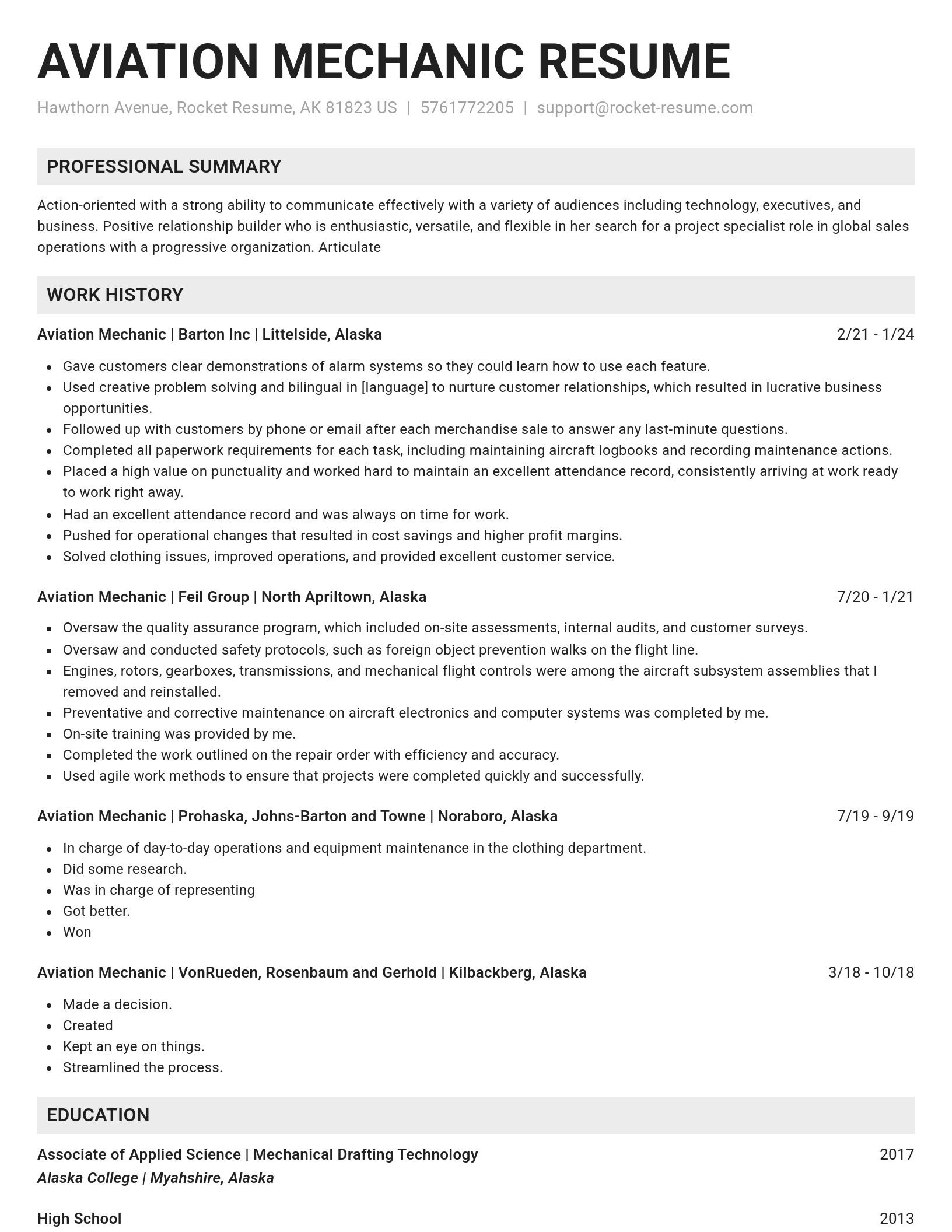 Genius resume template