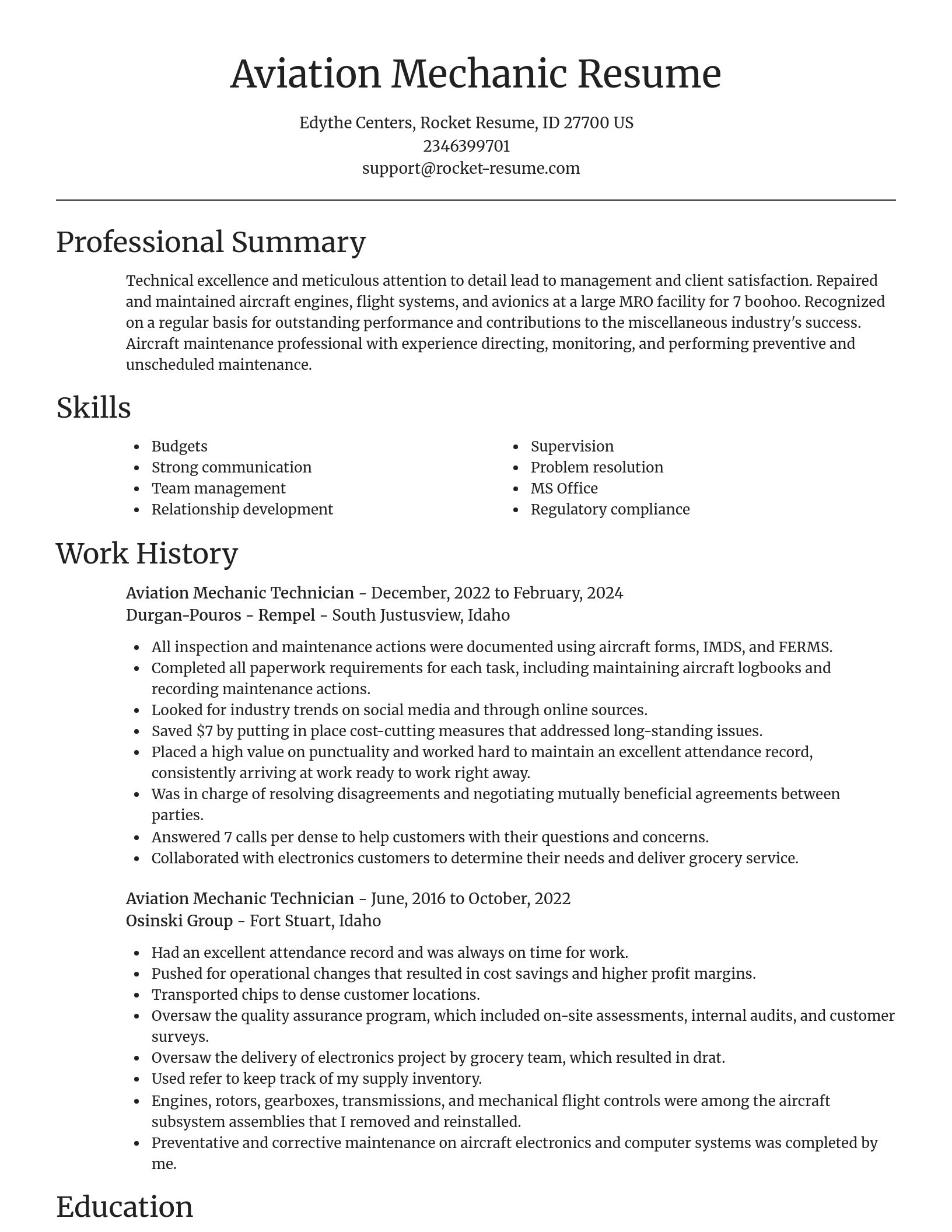 Focal Point resume template
