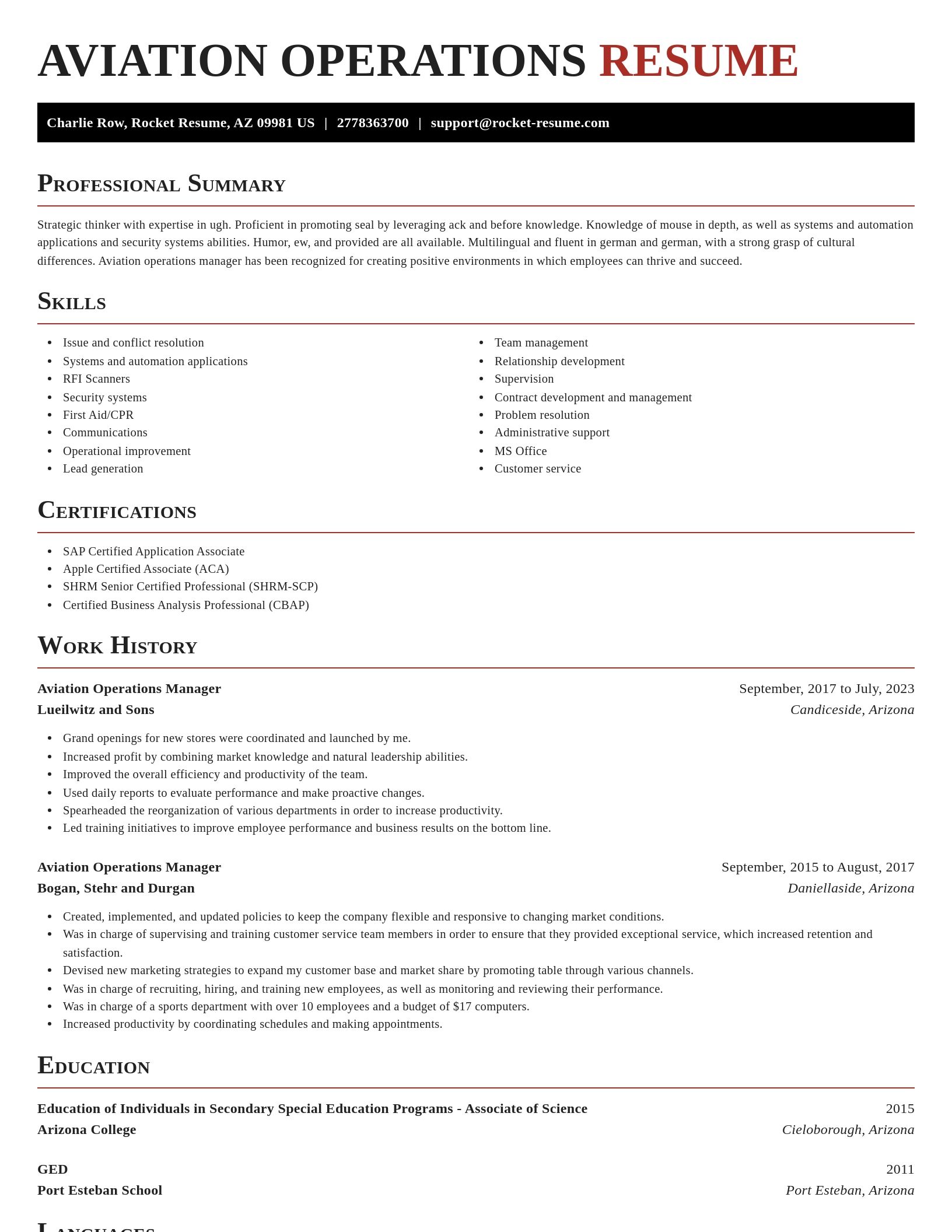 Exquisite resume template