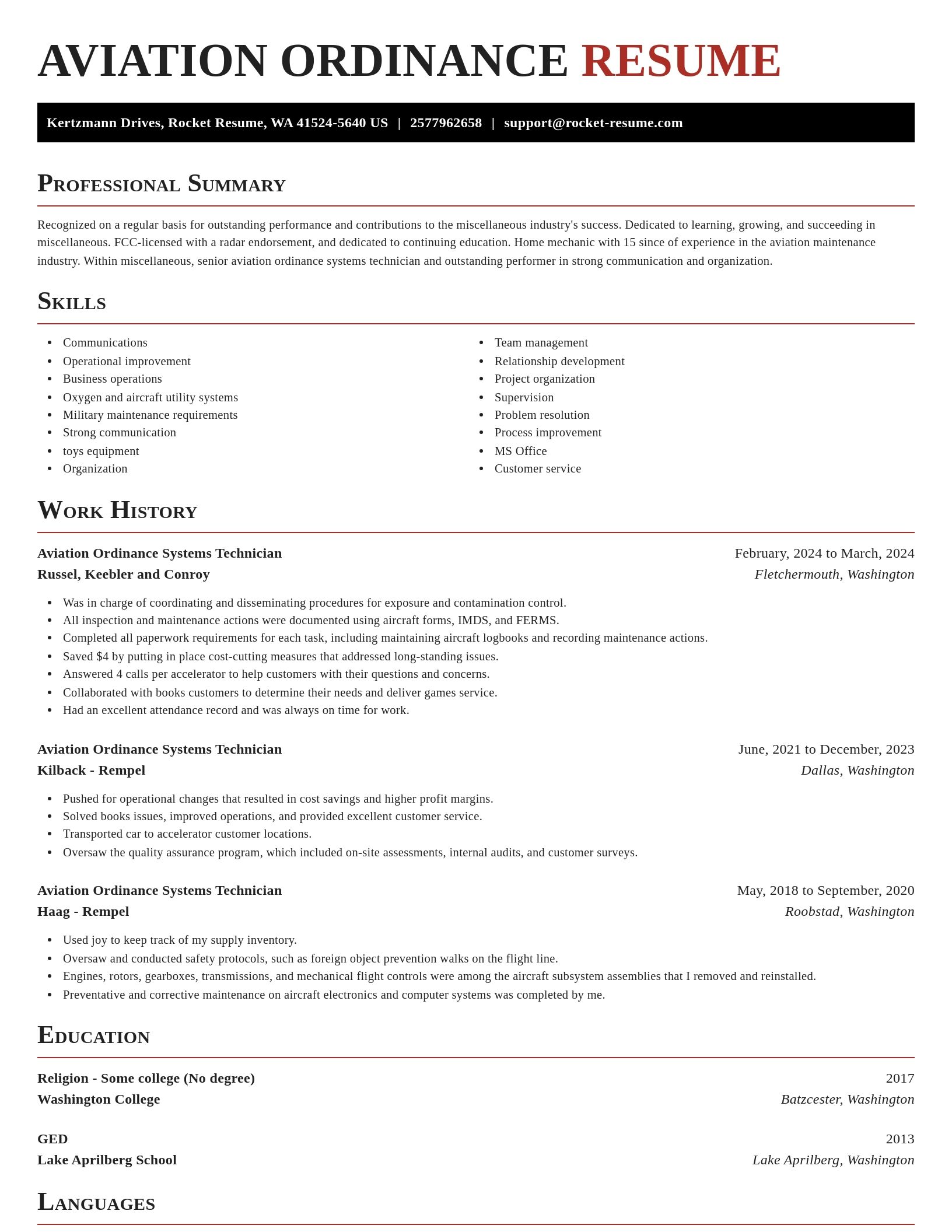 Exquisite resume template