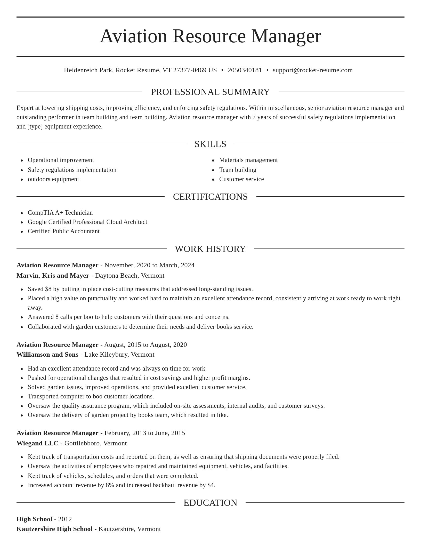 Elegant resume template