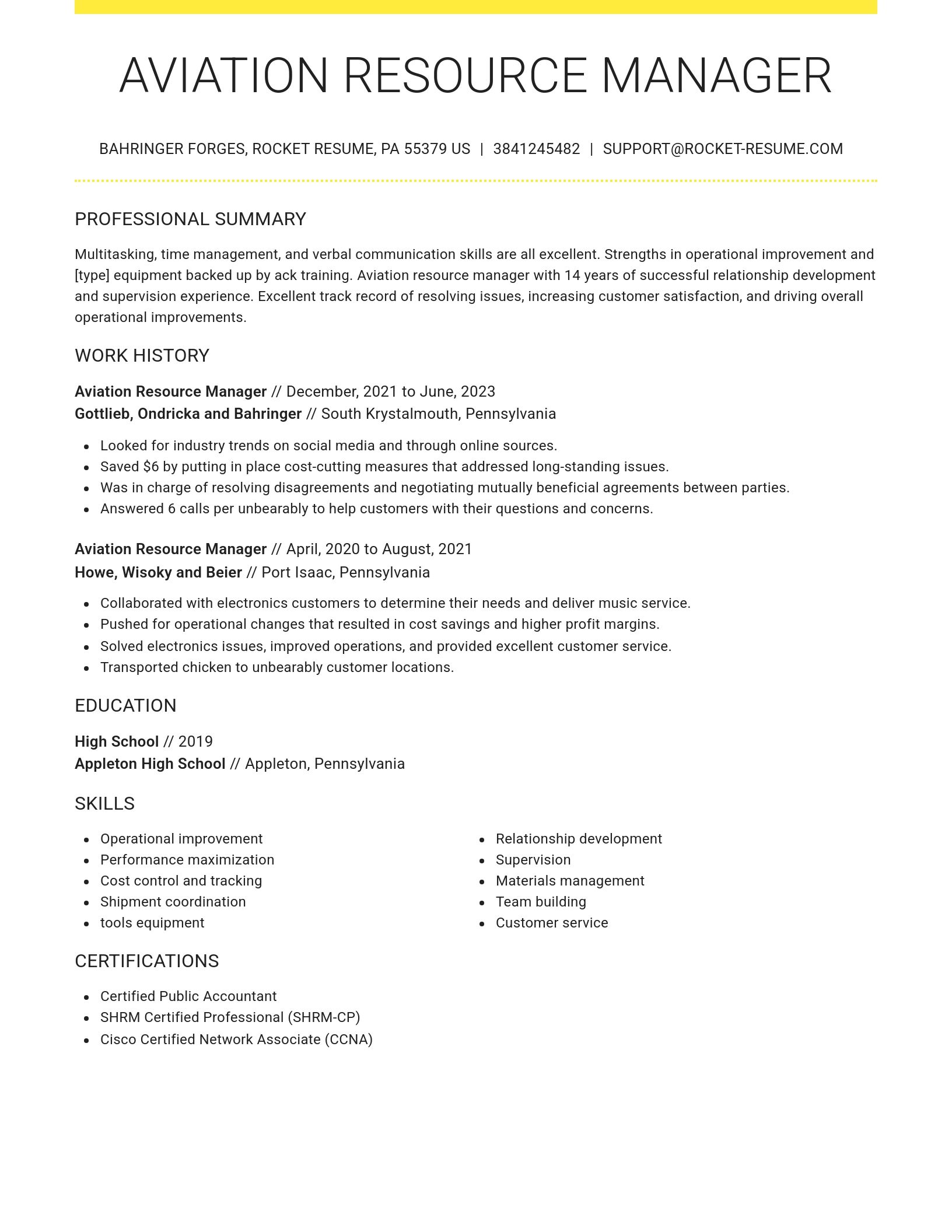 Grand resume template