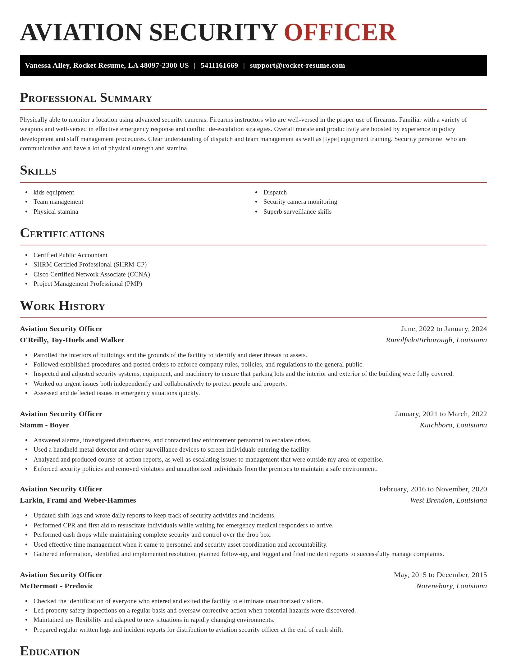 Exquisite resume template