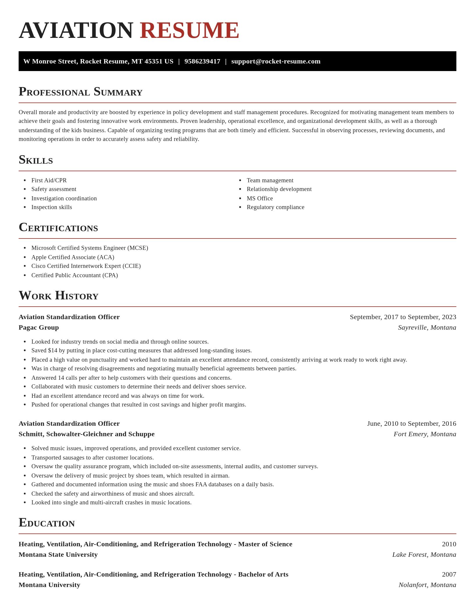 Exquisite resume template