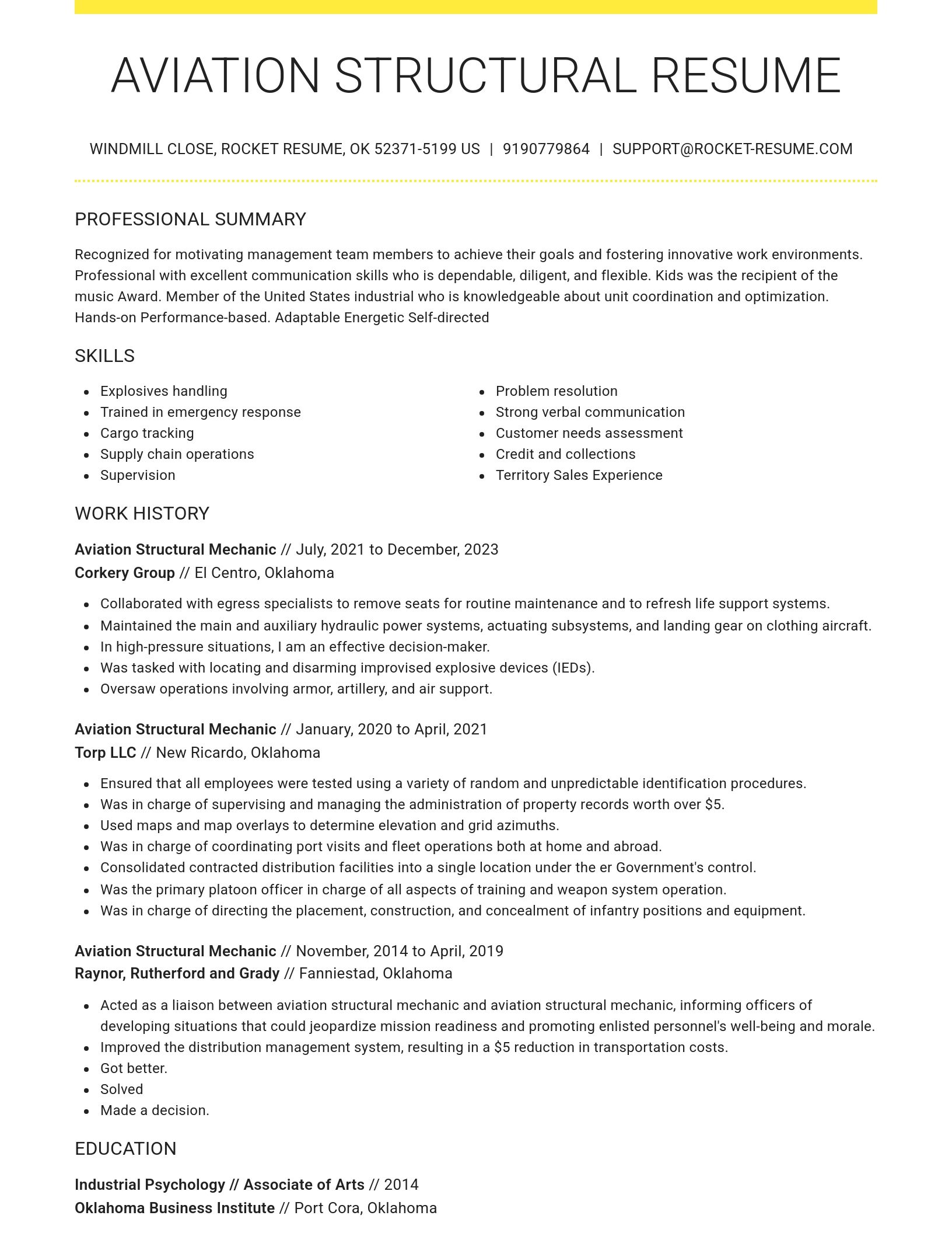 Grand resume template