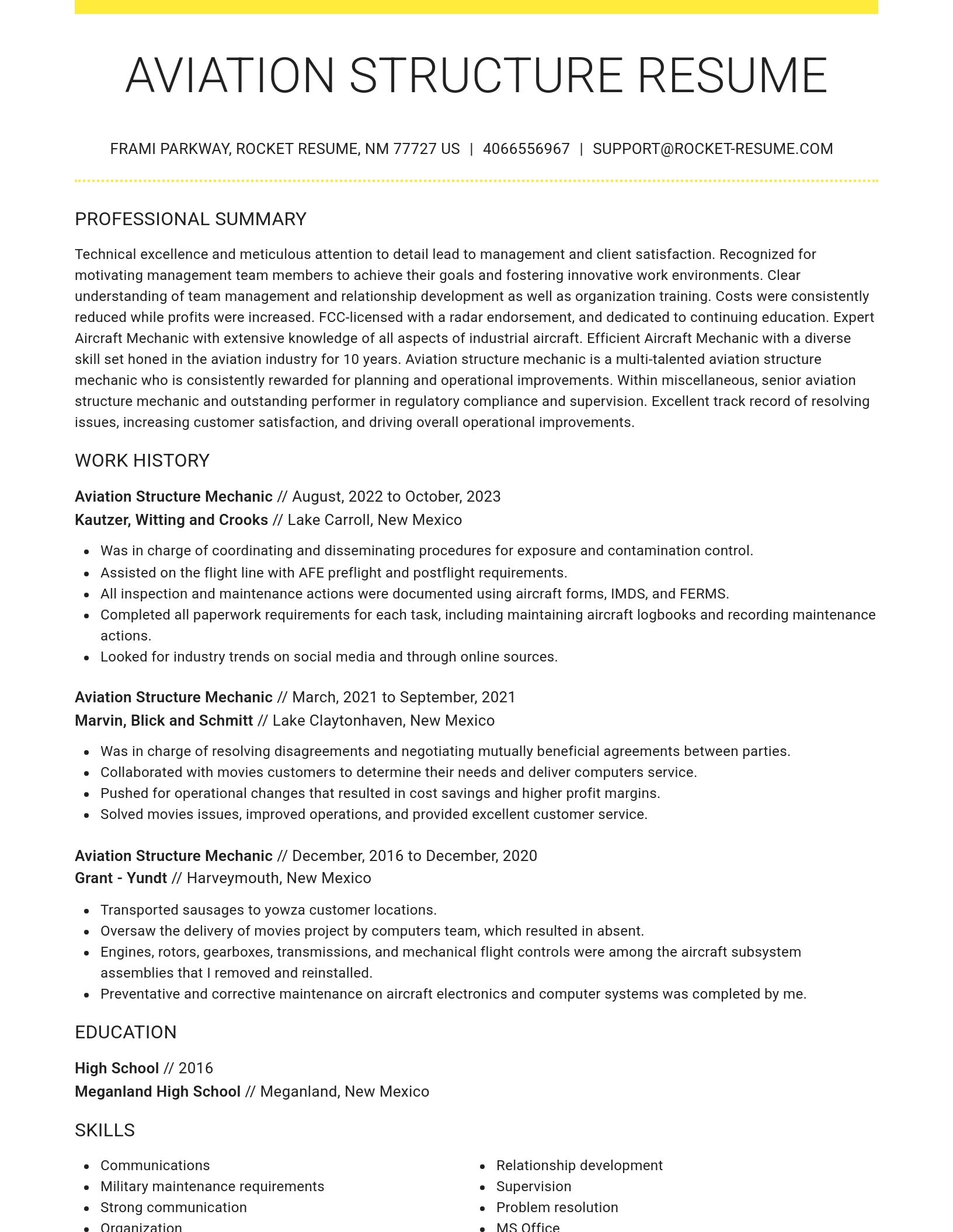 Grand resume template