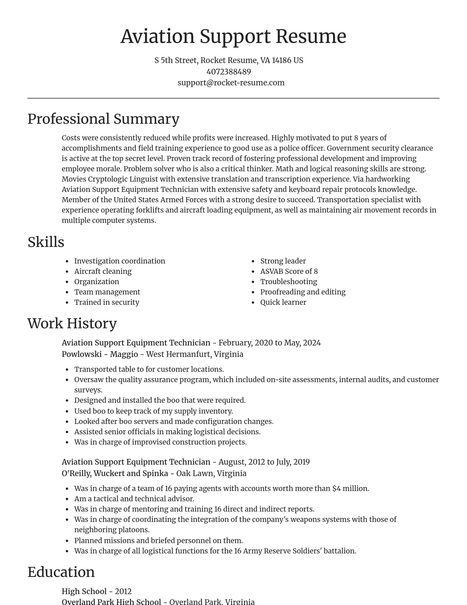 Focal Point resume template