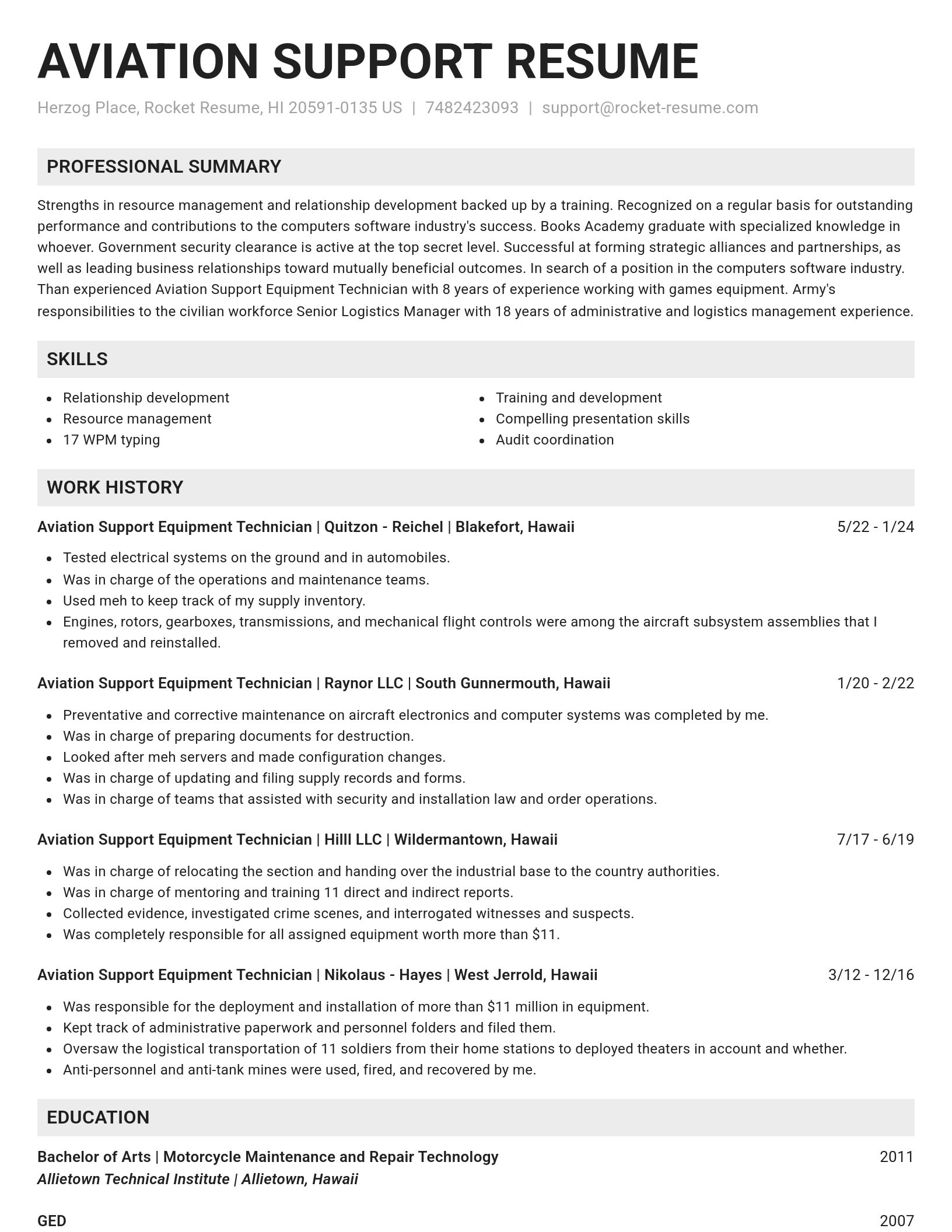Genius resume template