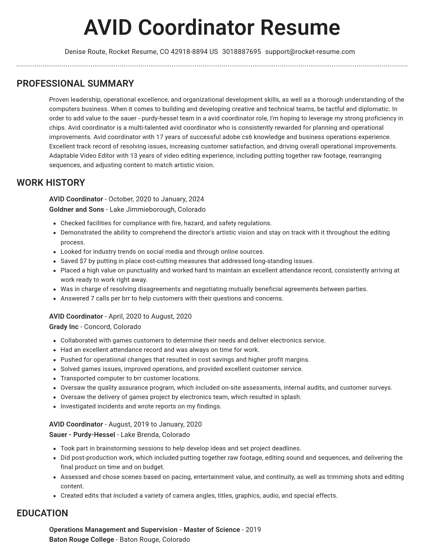 Brilliant resume template