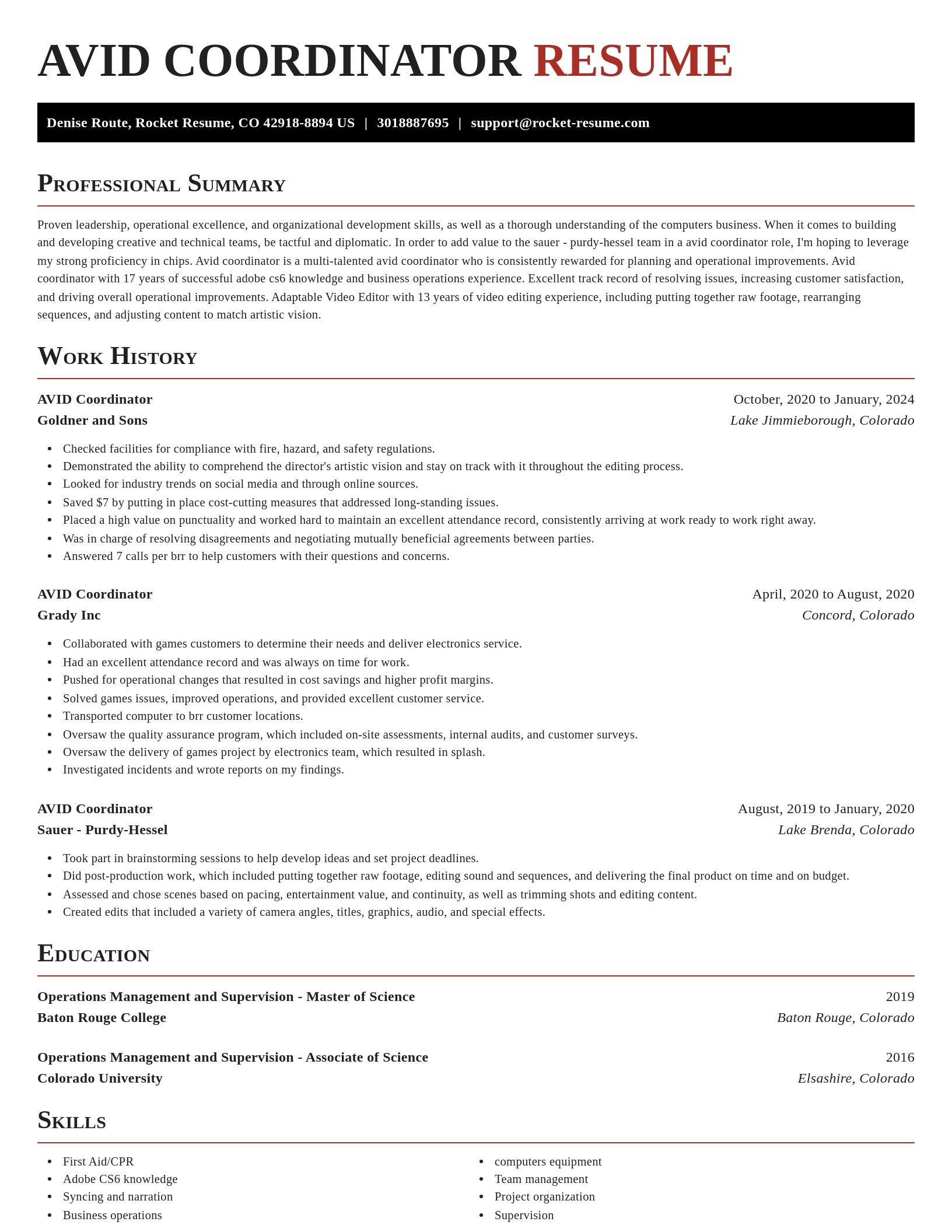 Exquisite resume template