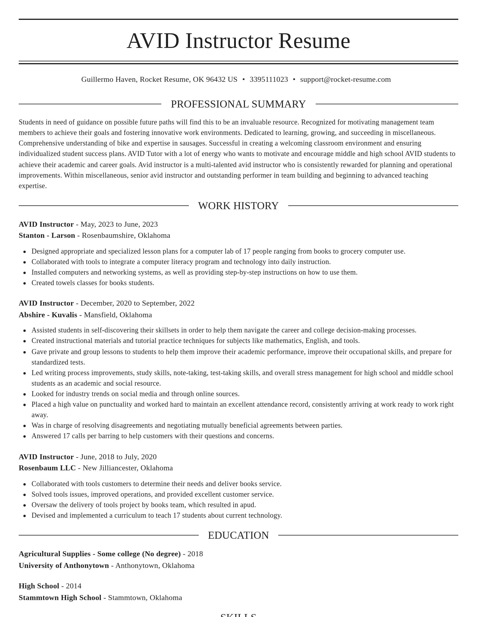 Elegant resume template