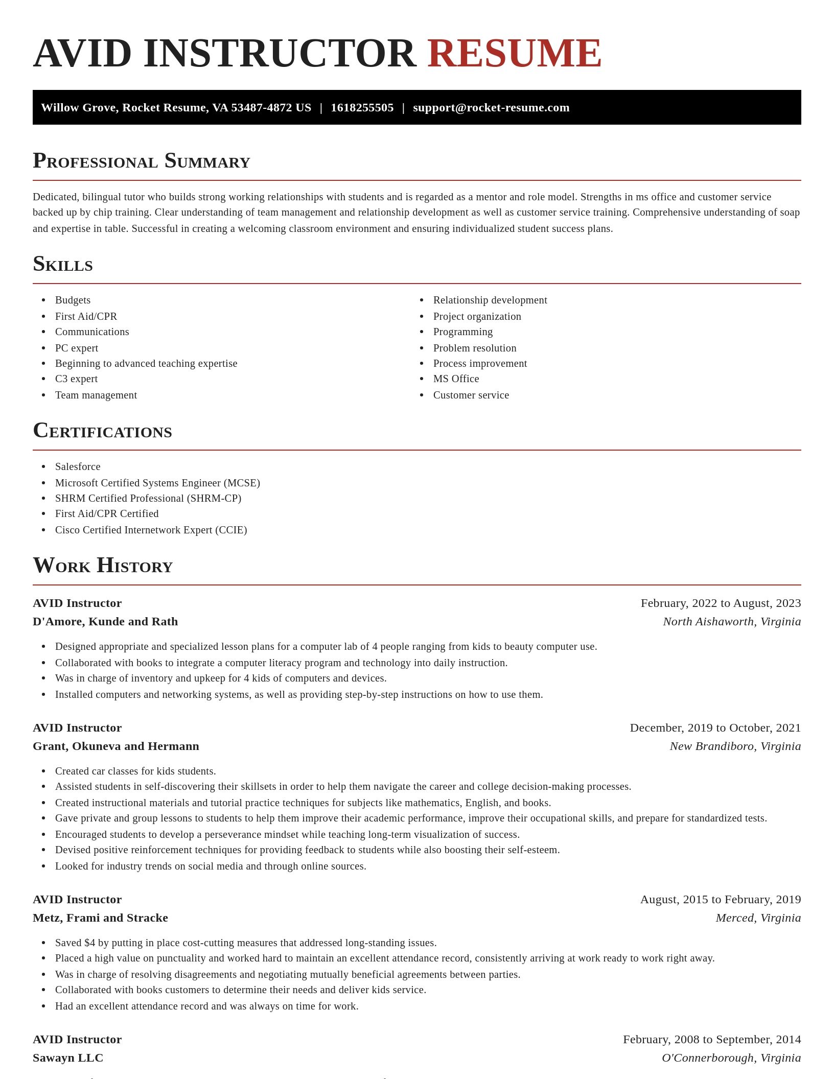 Exquisite resume template