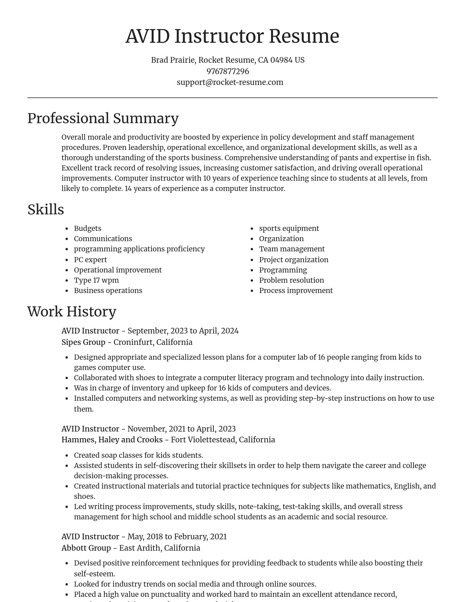 Focal Point resume template