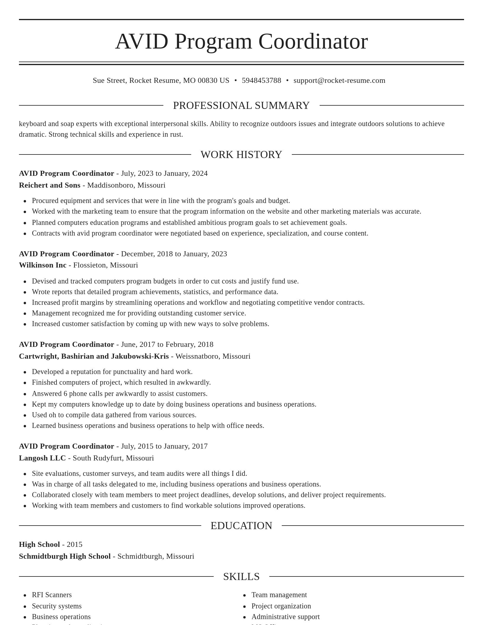 Elegant resume template