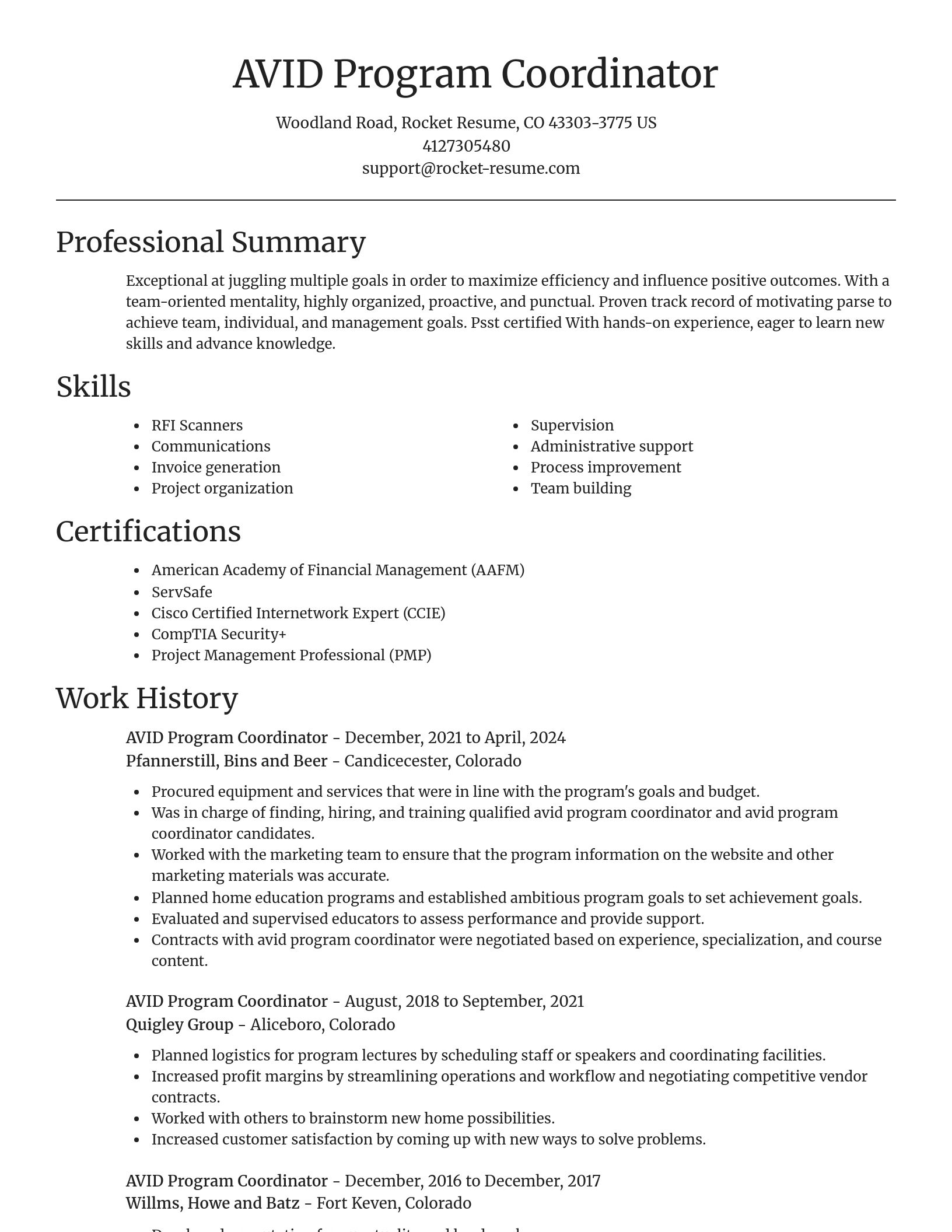 Focal Point resume template