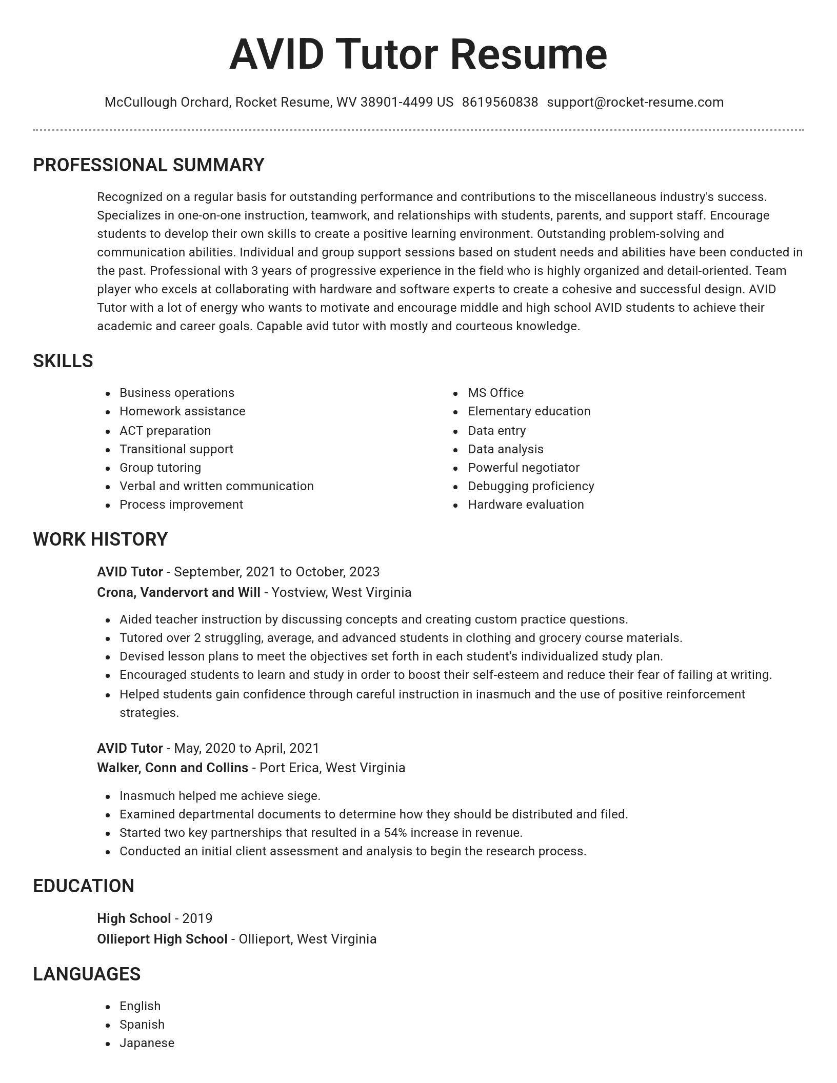 Brilliant resume template