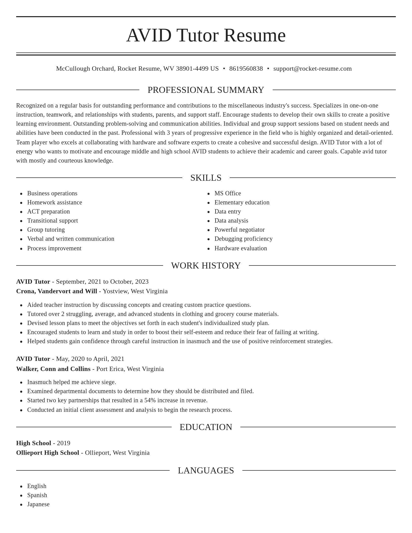Elegant resume template