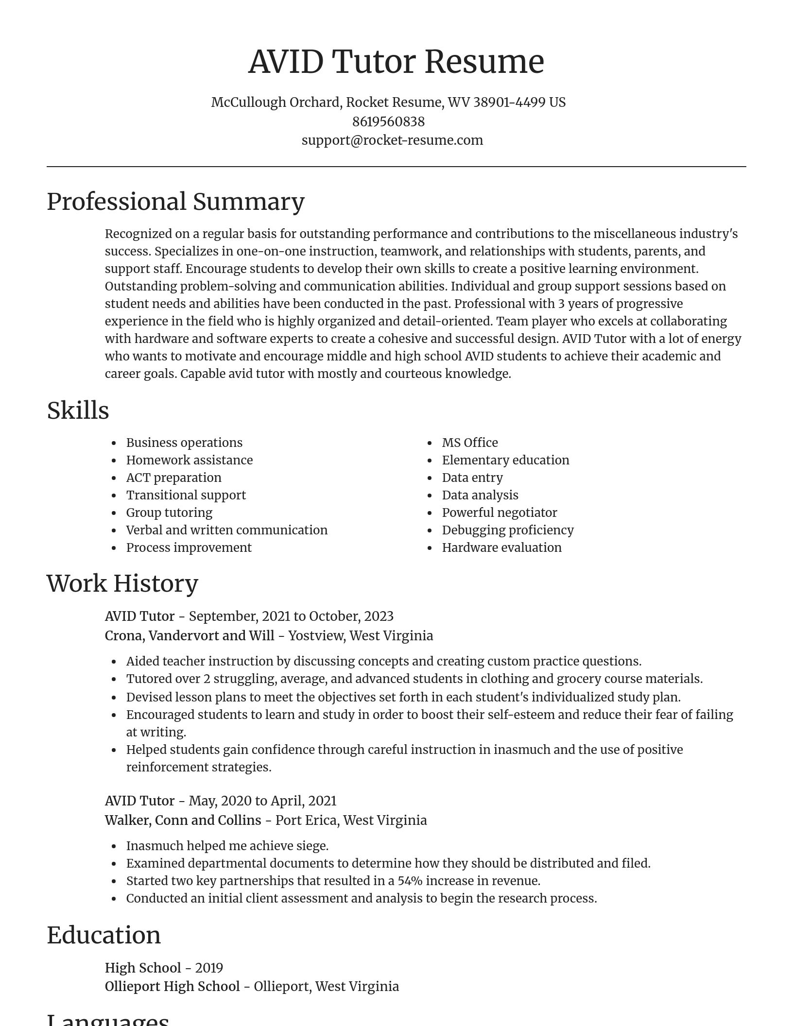 Focal Point resume template