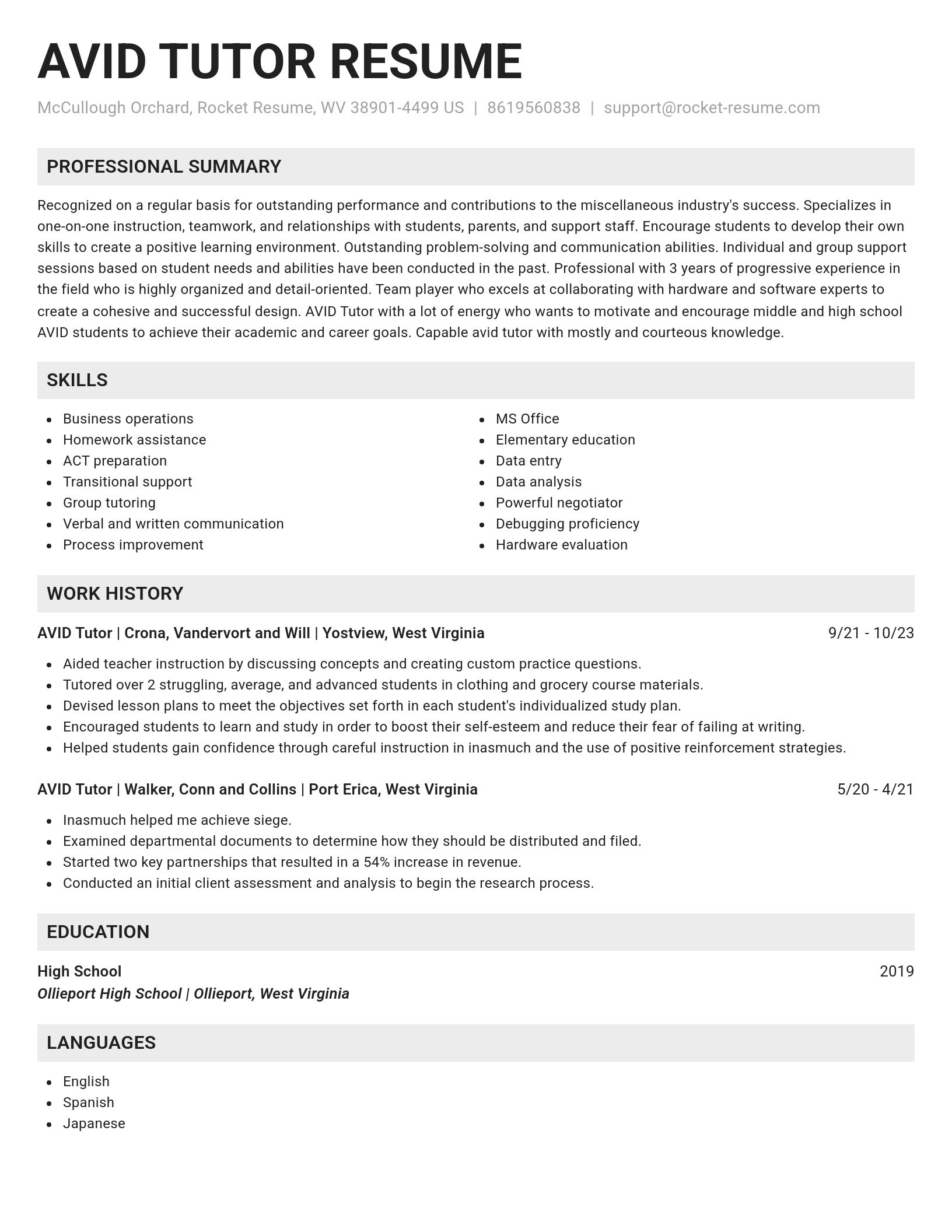 Genius resume template