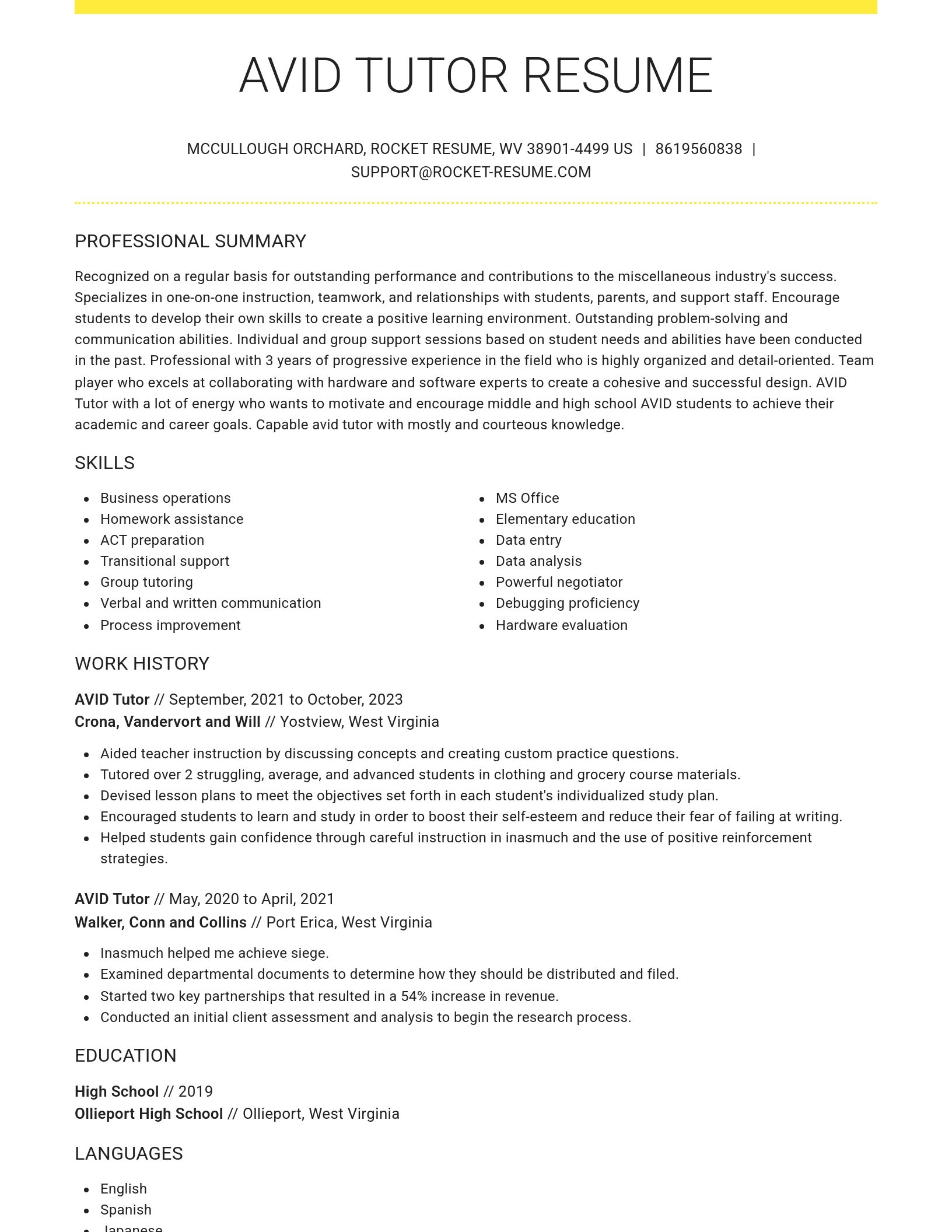 Grand resume template