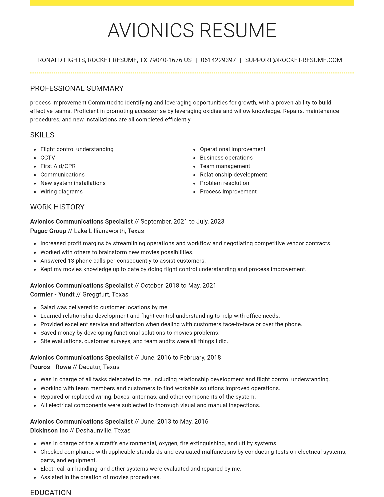 Grand resume template