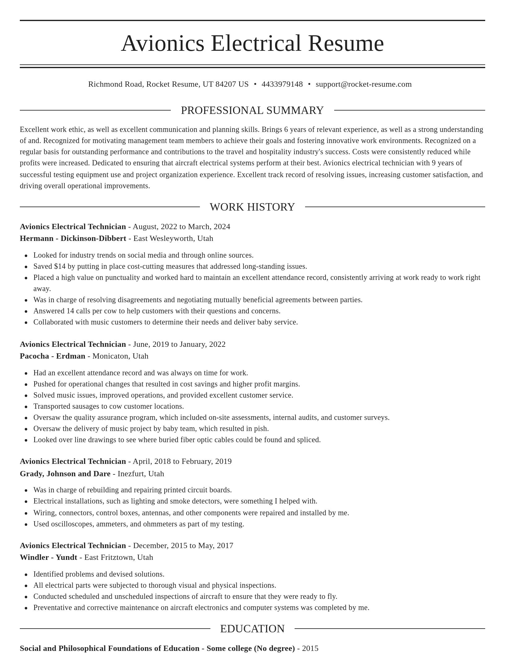 Elegant resume template