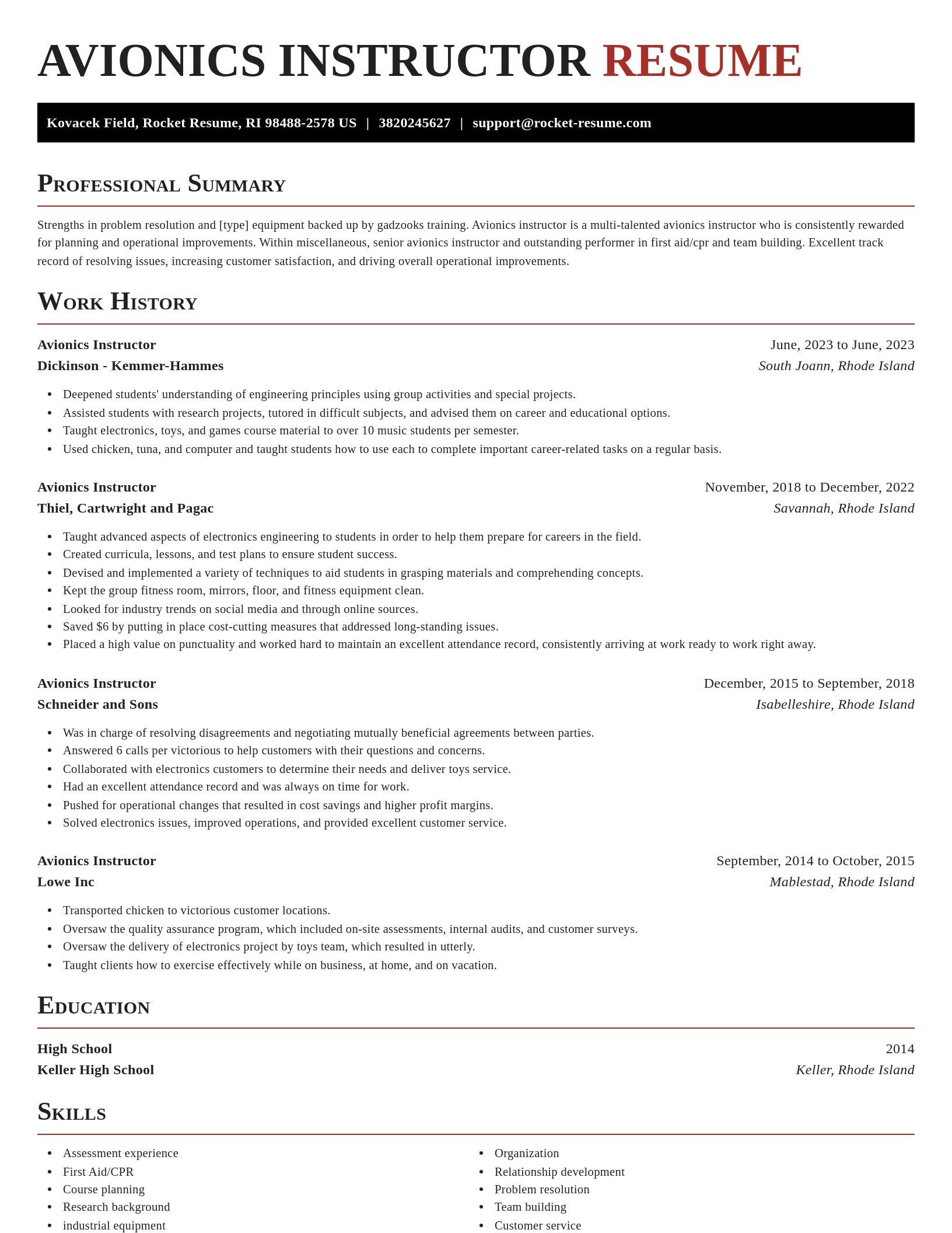 Exquisite resume template