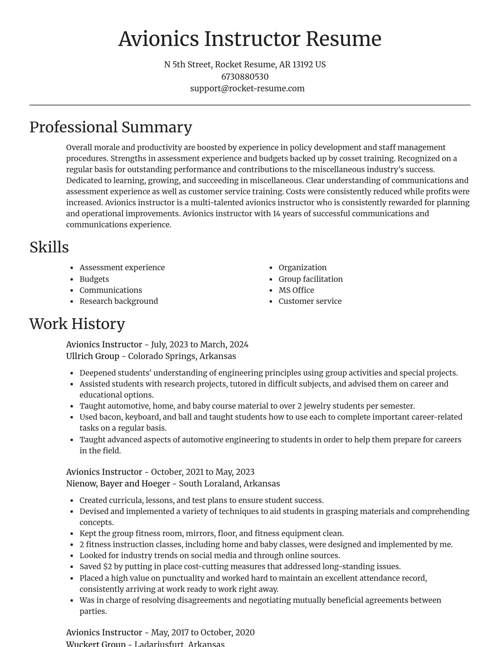 Focal Point resume template