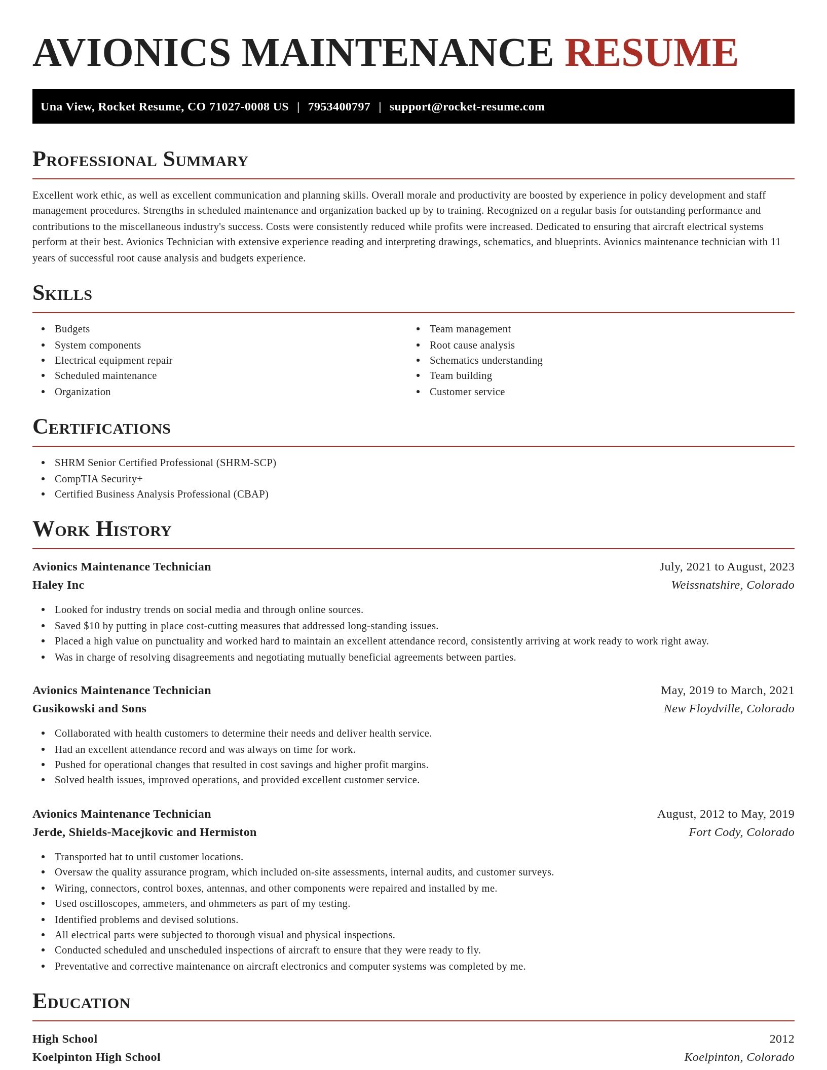 Exquisite resume template