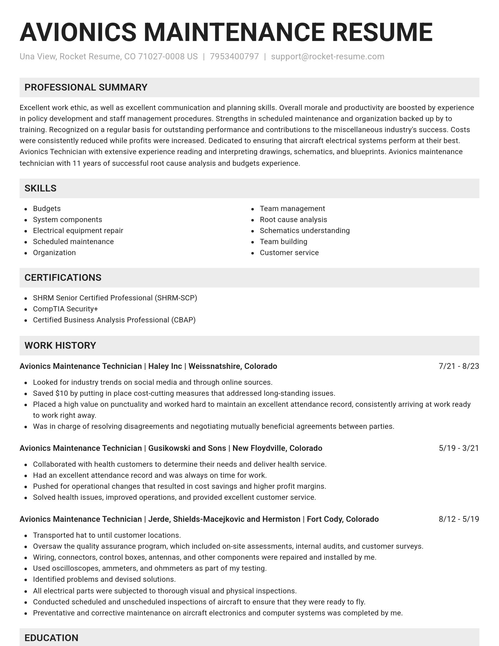 Genius resume template