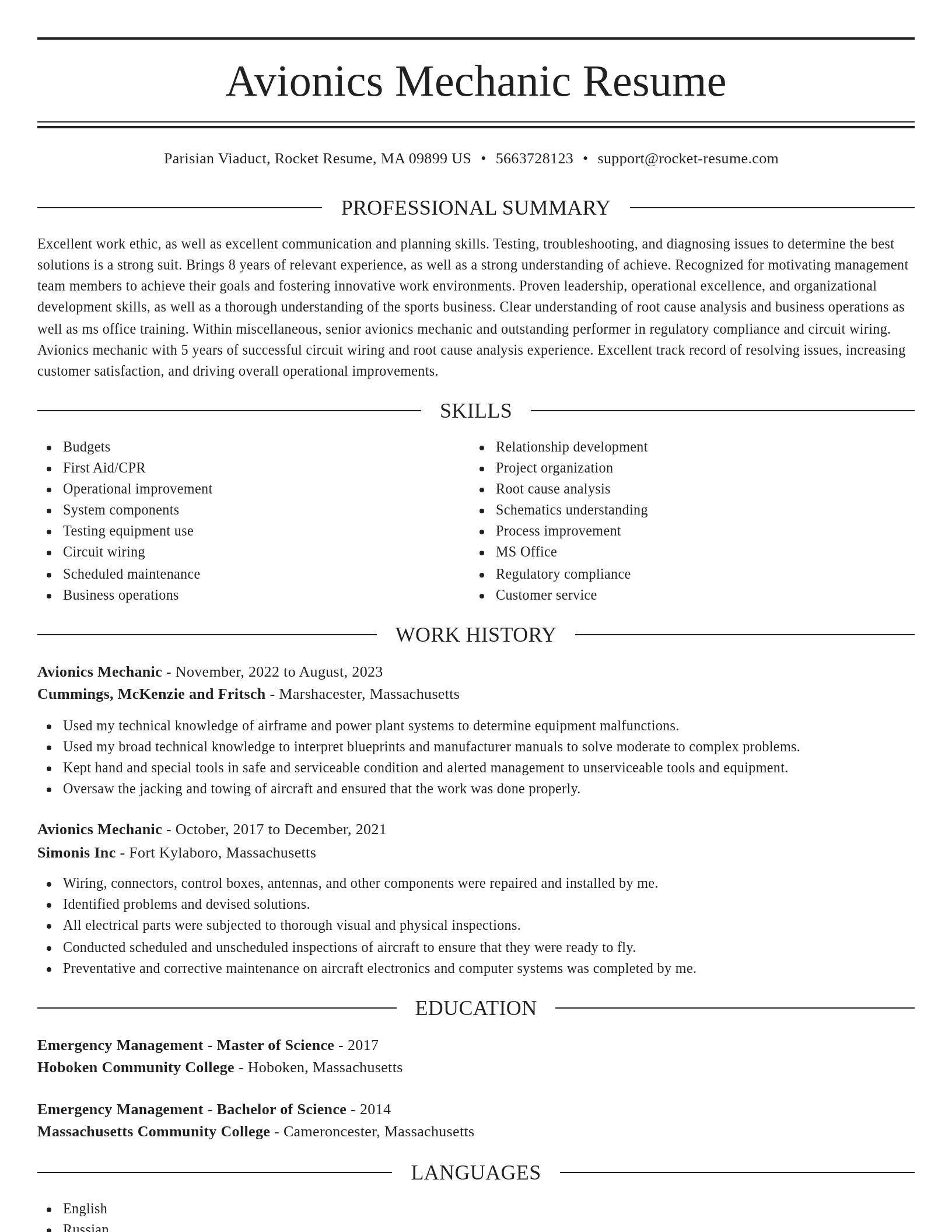 Elegant resume template