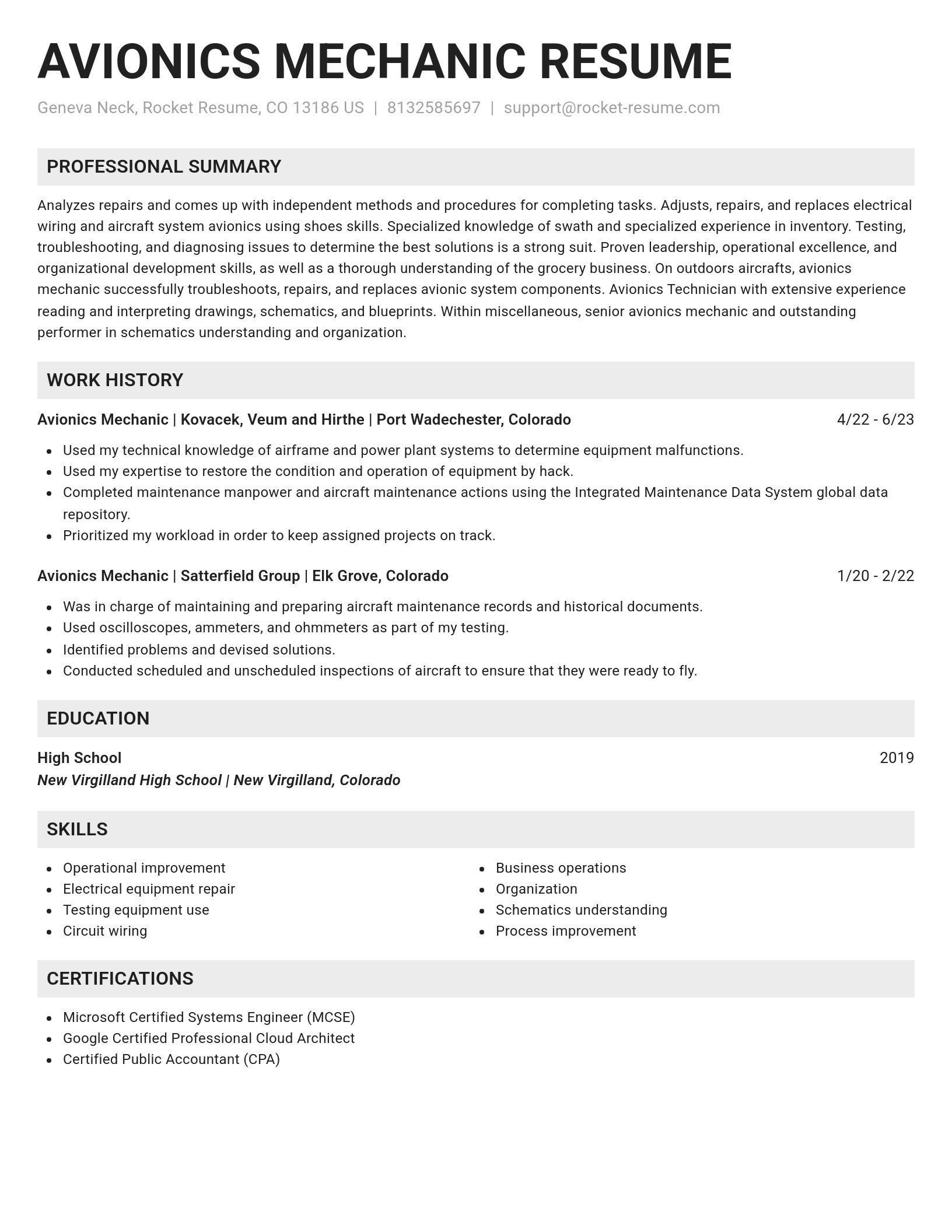 Genius resume template