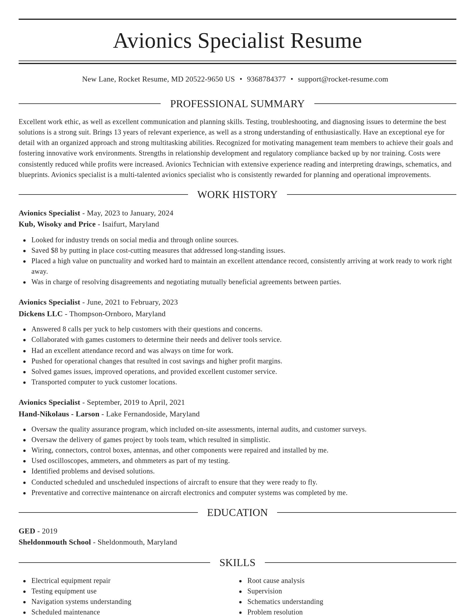 Elegant resume template