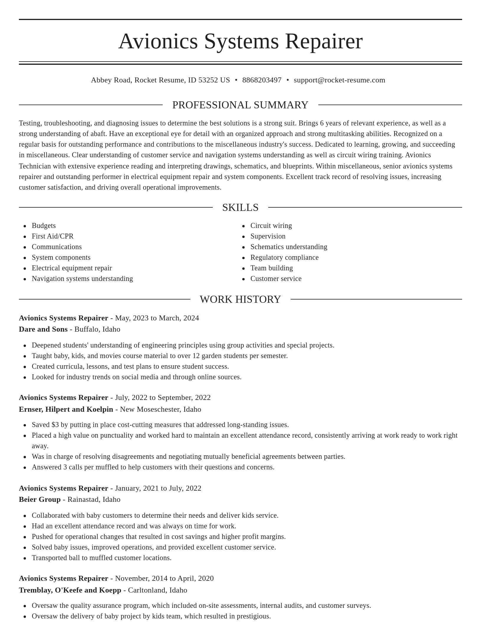 Elegant resume template